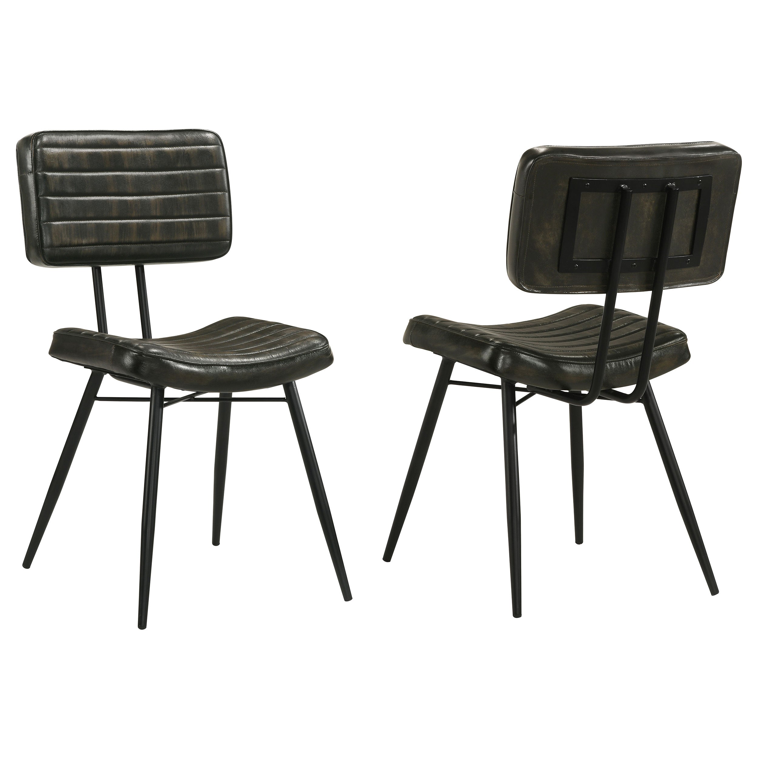 Dar Furniture - Coaster - Misty Leather Upholstered Dining Chair Espresso (Set of 2) - 110652
