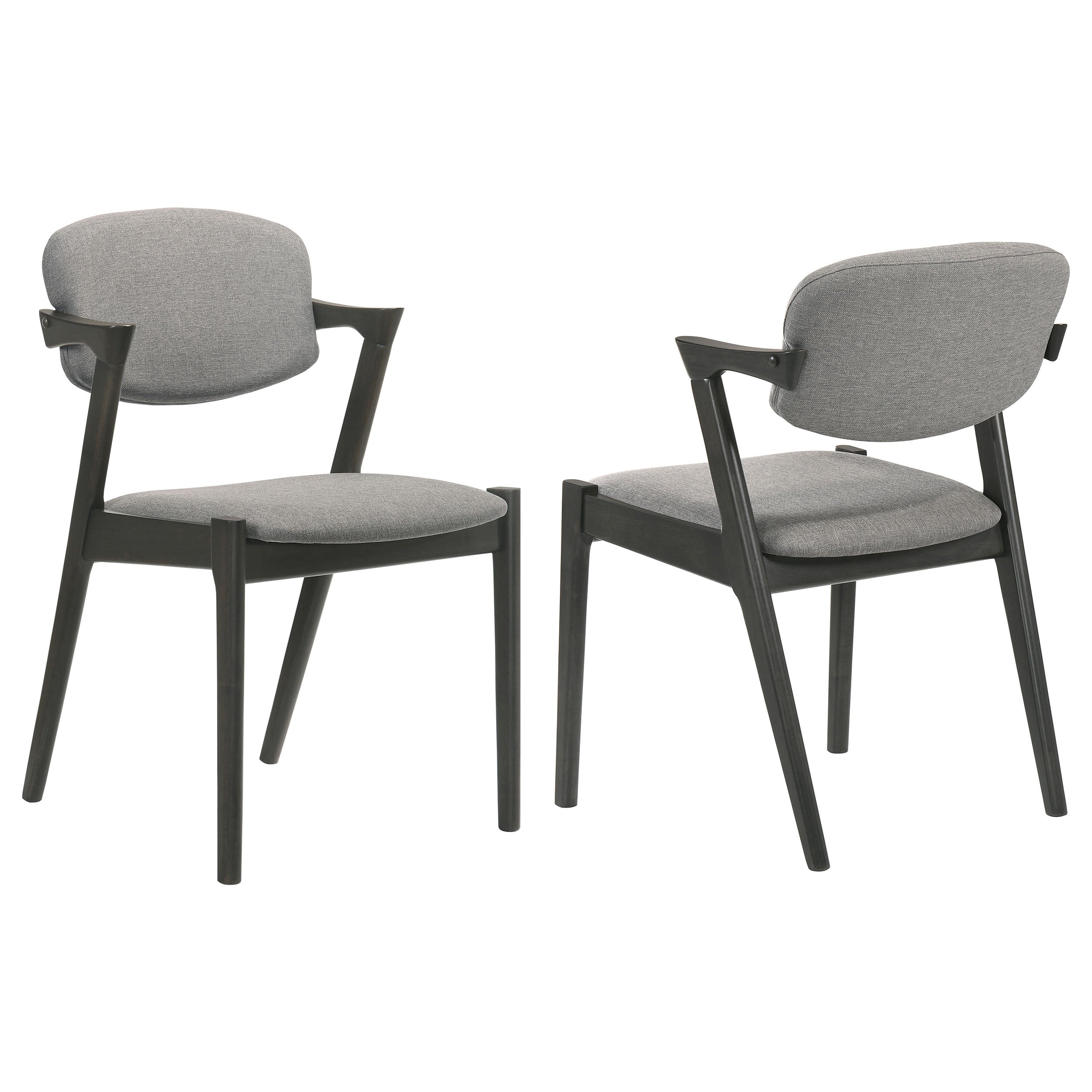 Dar Furniture - Coaster - Stevie Padded Wood Dining Arm Chair Black (Set of 2) - 115112