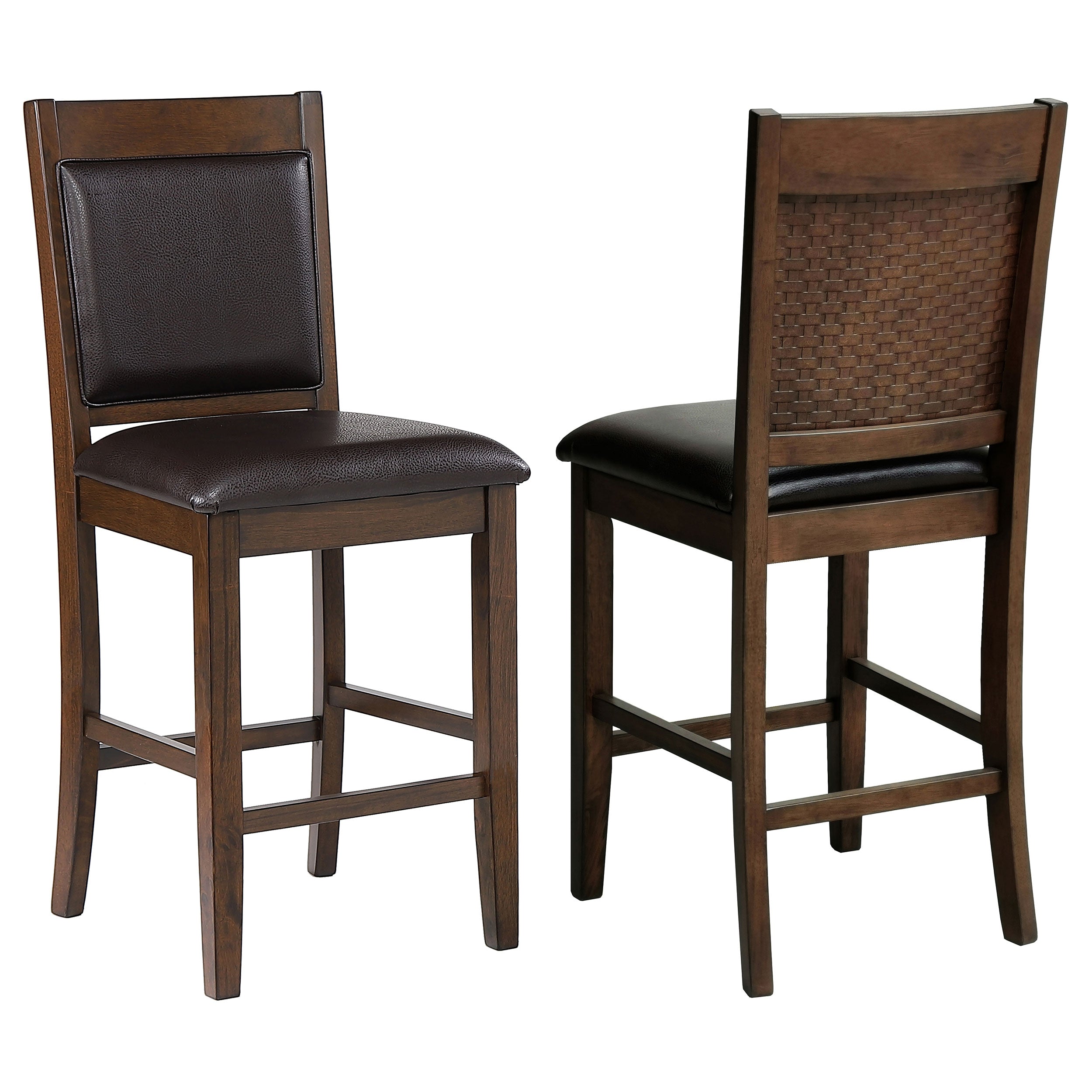 Dar Furniture - Coaster - Dewey Upholstered Counter Chair Walnut (Set of 2) - 115209