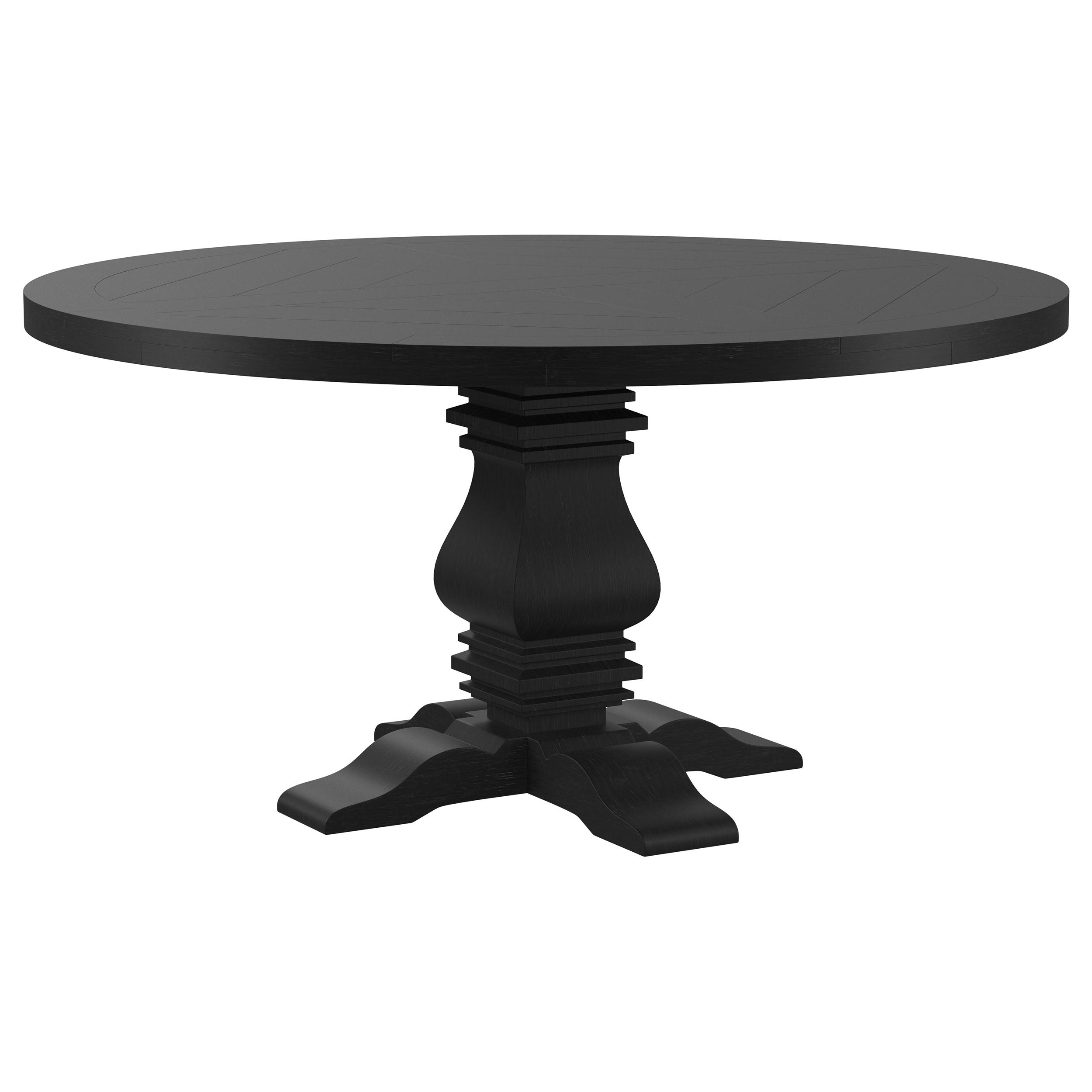 Dar Furniture - Coaster - Florence Round 60-inch Pedestal Base Dining Table Black - 115530