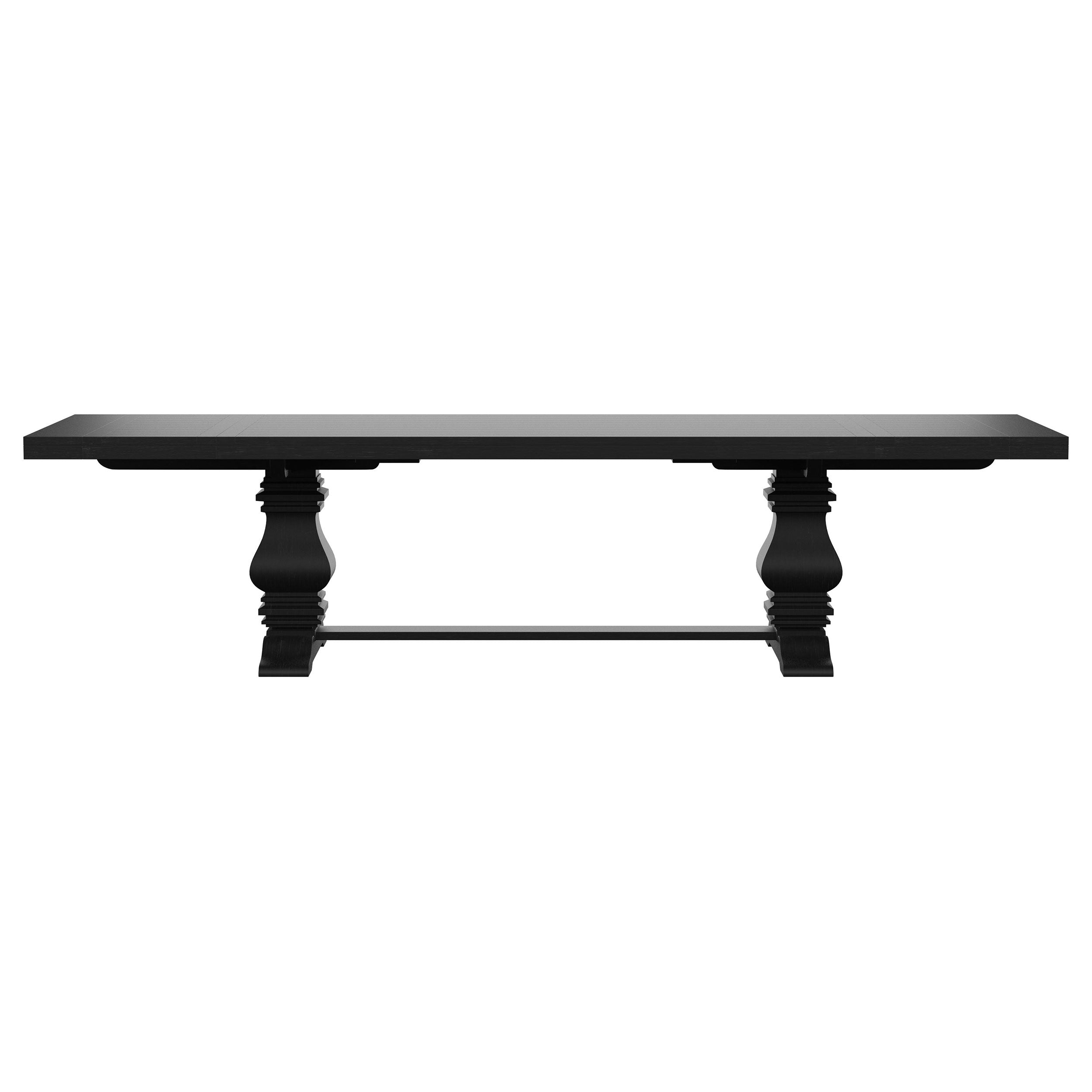 Florence 9-piece 126-inch Extension Dining Table Set Distressed Black