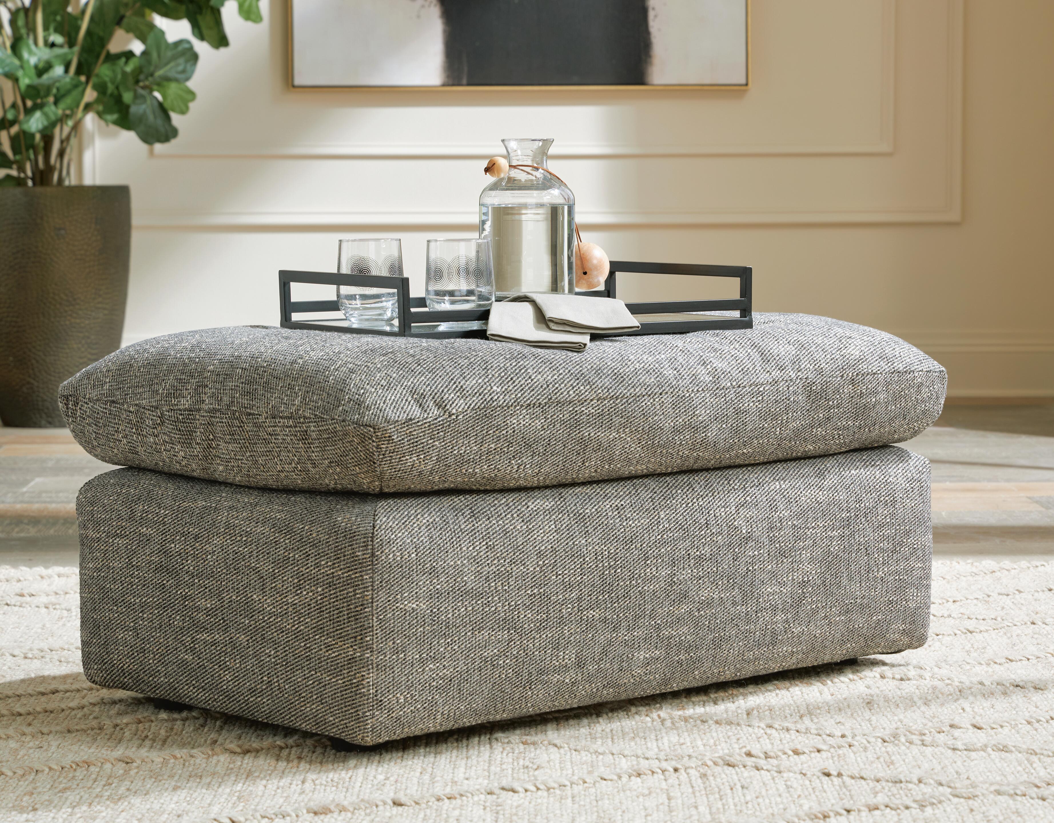 Dar Furniture - Ashley Furniture - Dramatic Ottoman - Ottoman / Granite - 1170214