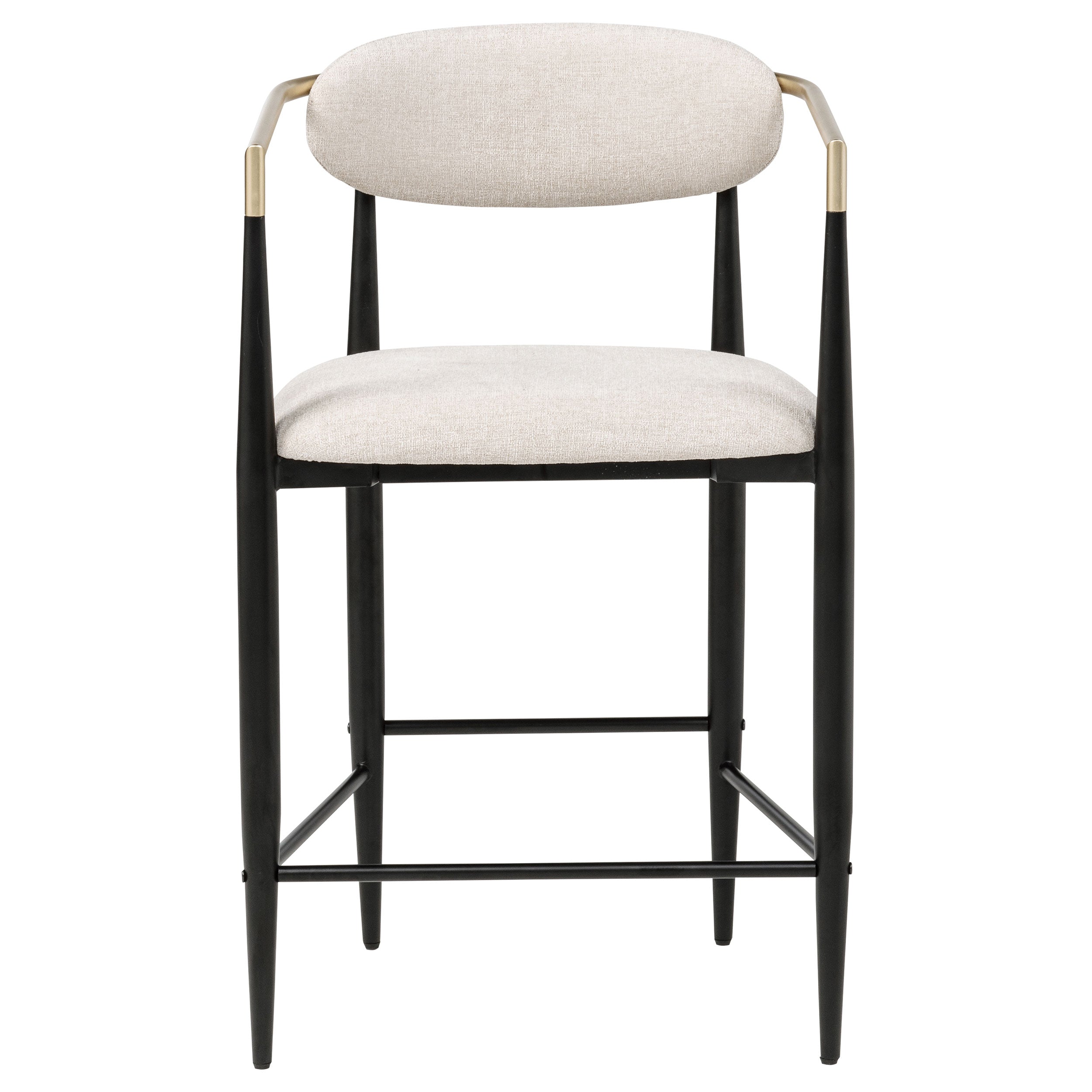 Tina Fabric Upholstered Counter Chair Beige (Set of 2)