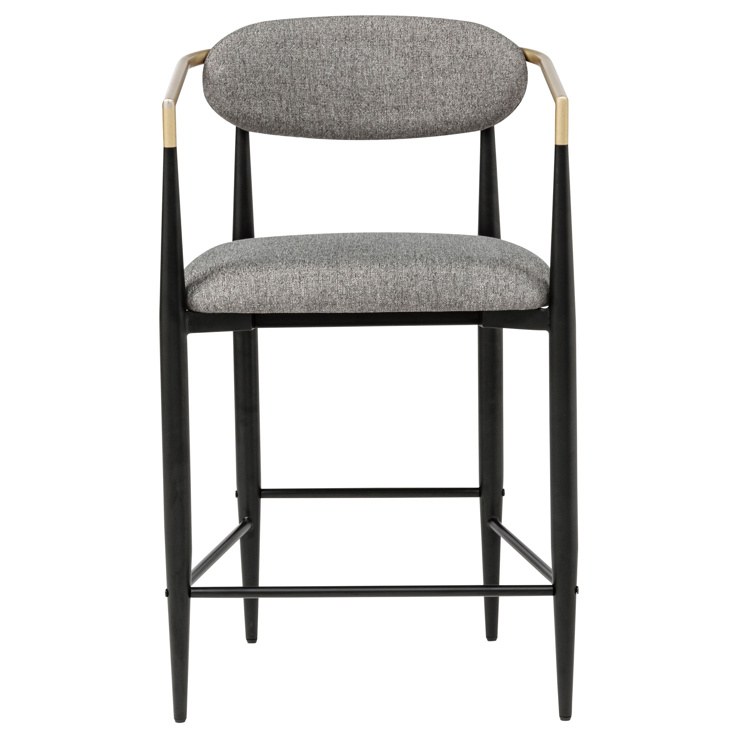 Tina Fabric Upholstered Counter Chair Dark Grey (Set of 2)