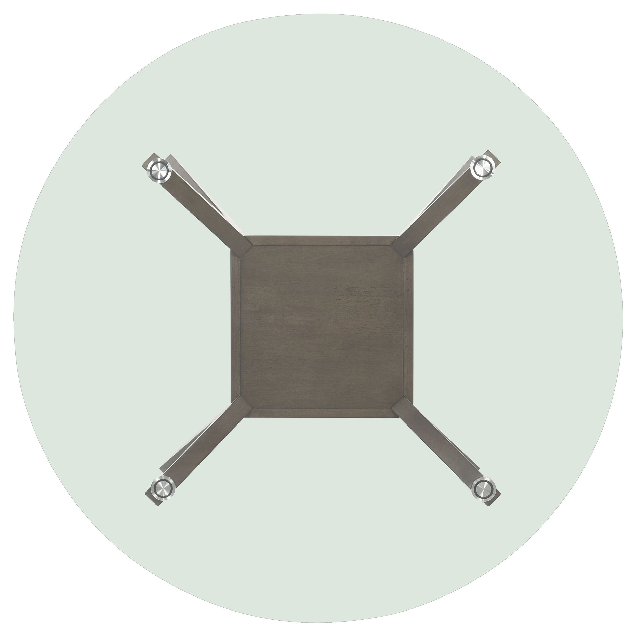 Paxton Round 48-inch Glass Top Wood Dining Table Brown