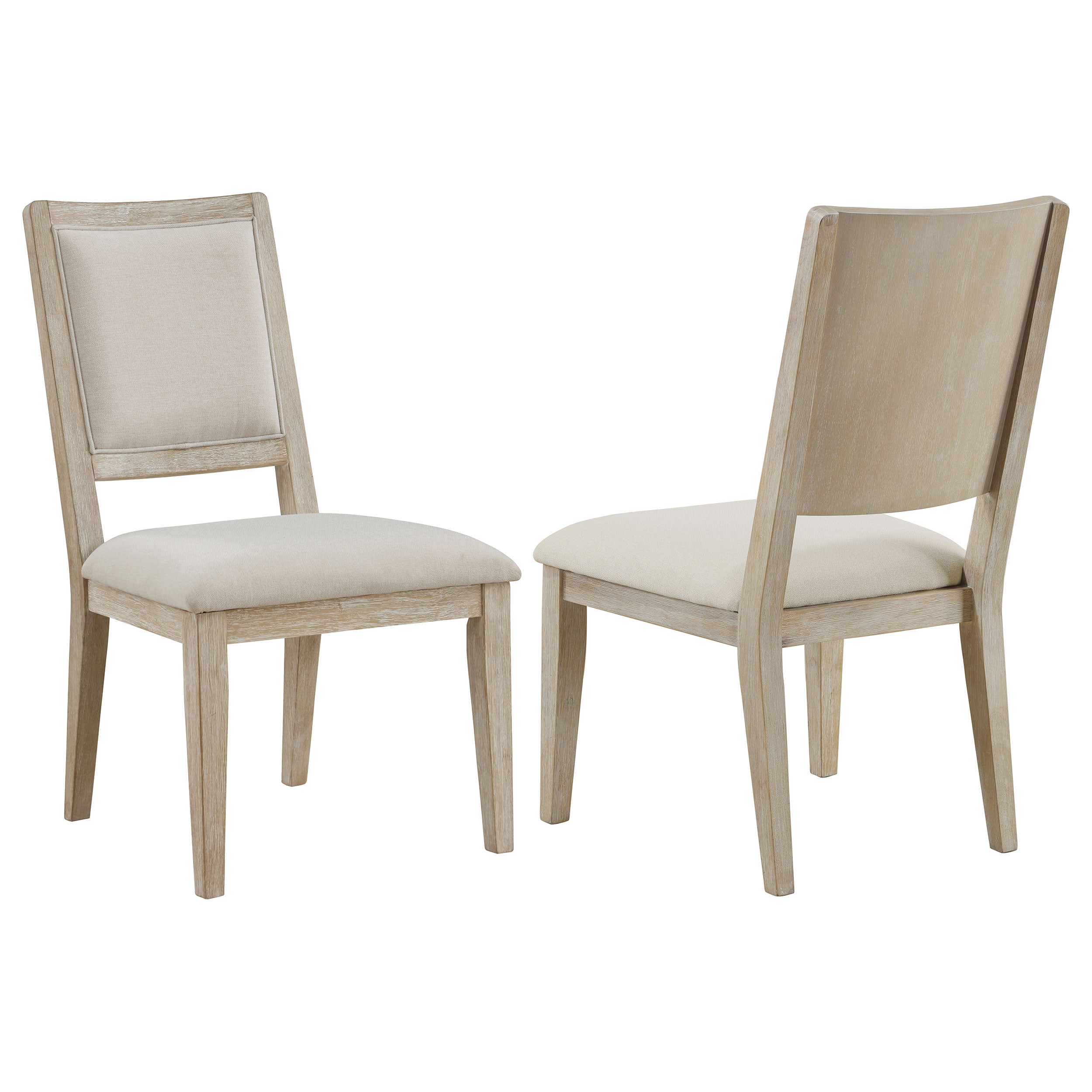 Dar Furniture - Coaster - Trofello Cushioned Dining Side Chair White Washed (Set of 2) - 123122