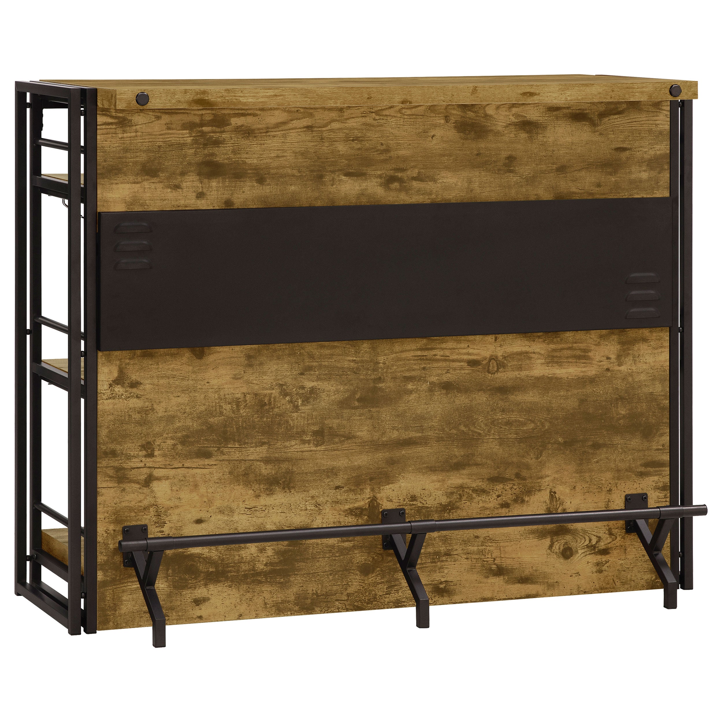 Dar Furniture - Coaster - Renaldi 3-shelf Home Bar Wine Cabinet Rustic Nutmeg - 130071