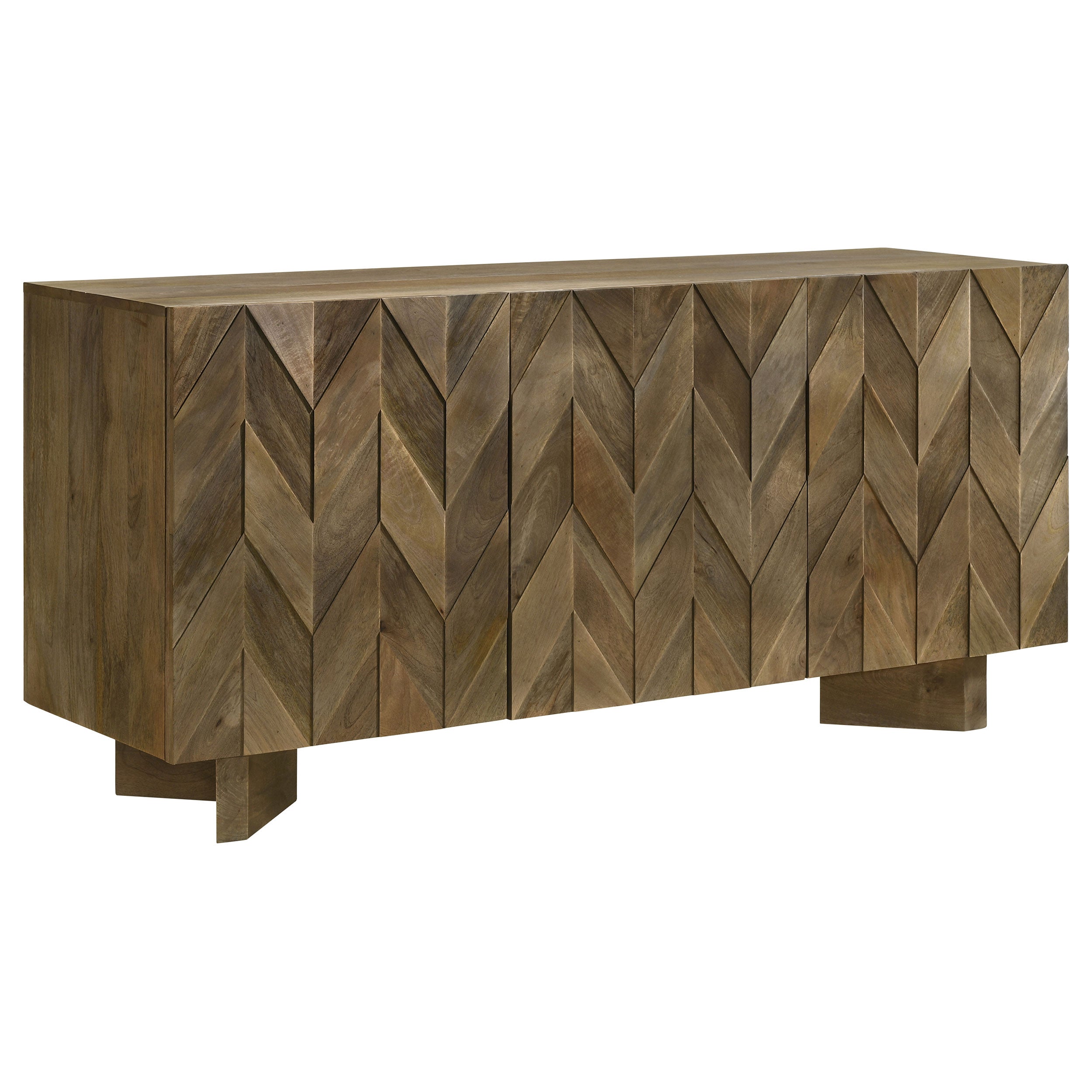 Dar Furniture - Coaster - Tyler 3-door Solid Wood Sideboard Buffet Cabinet Mango Brown - 130515