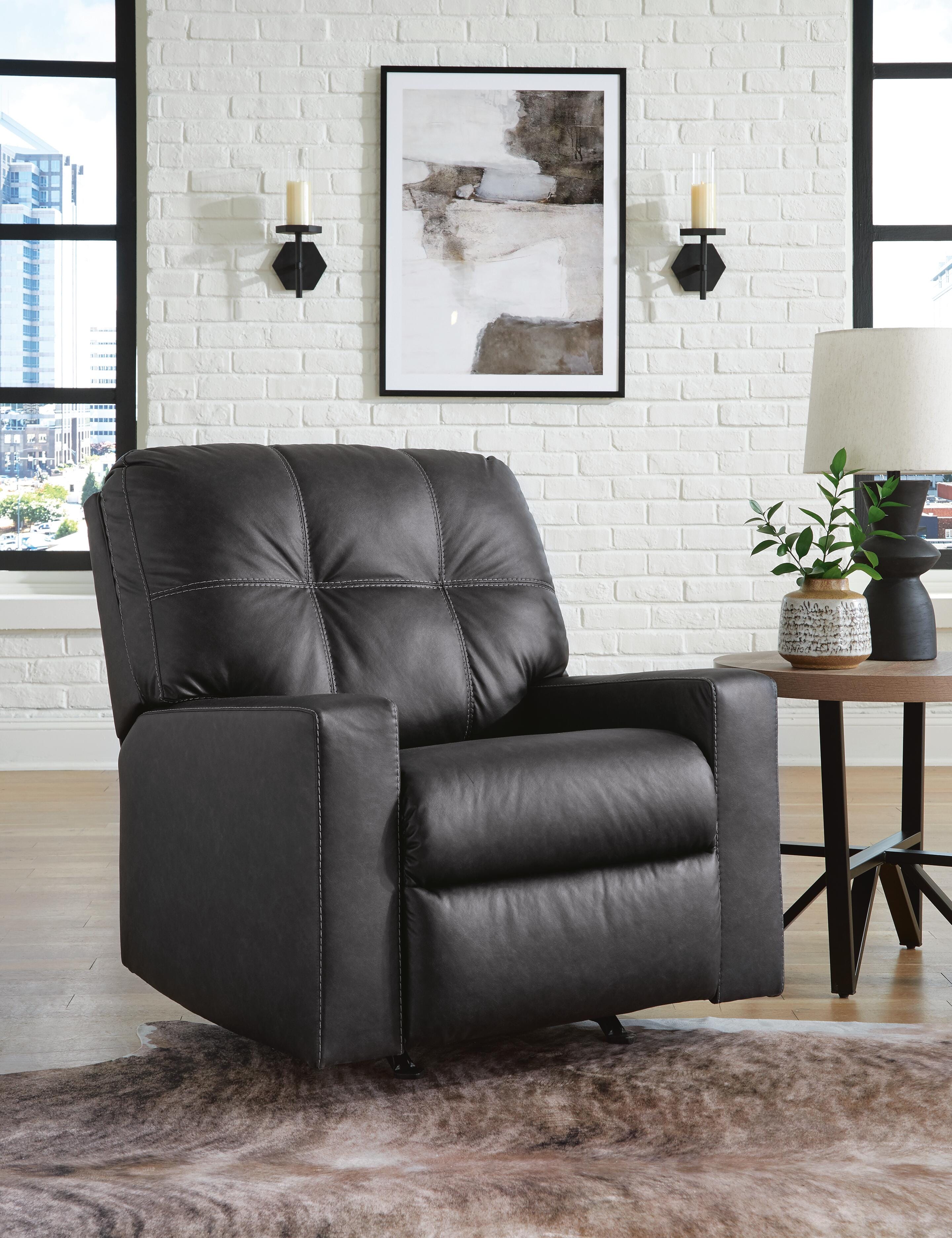 Dar Furniture - Ashley Furniture - Barlin Mills Recliner - Rocker Recliner / Carbon - 1700425