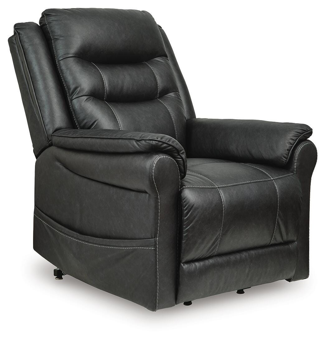 Dar Furniture - Ashley Furniture - Oatman Power Lift Recliner - Power Lift Recliner / Carbon - 1800512