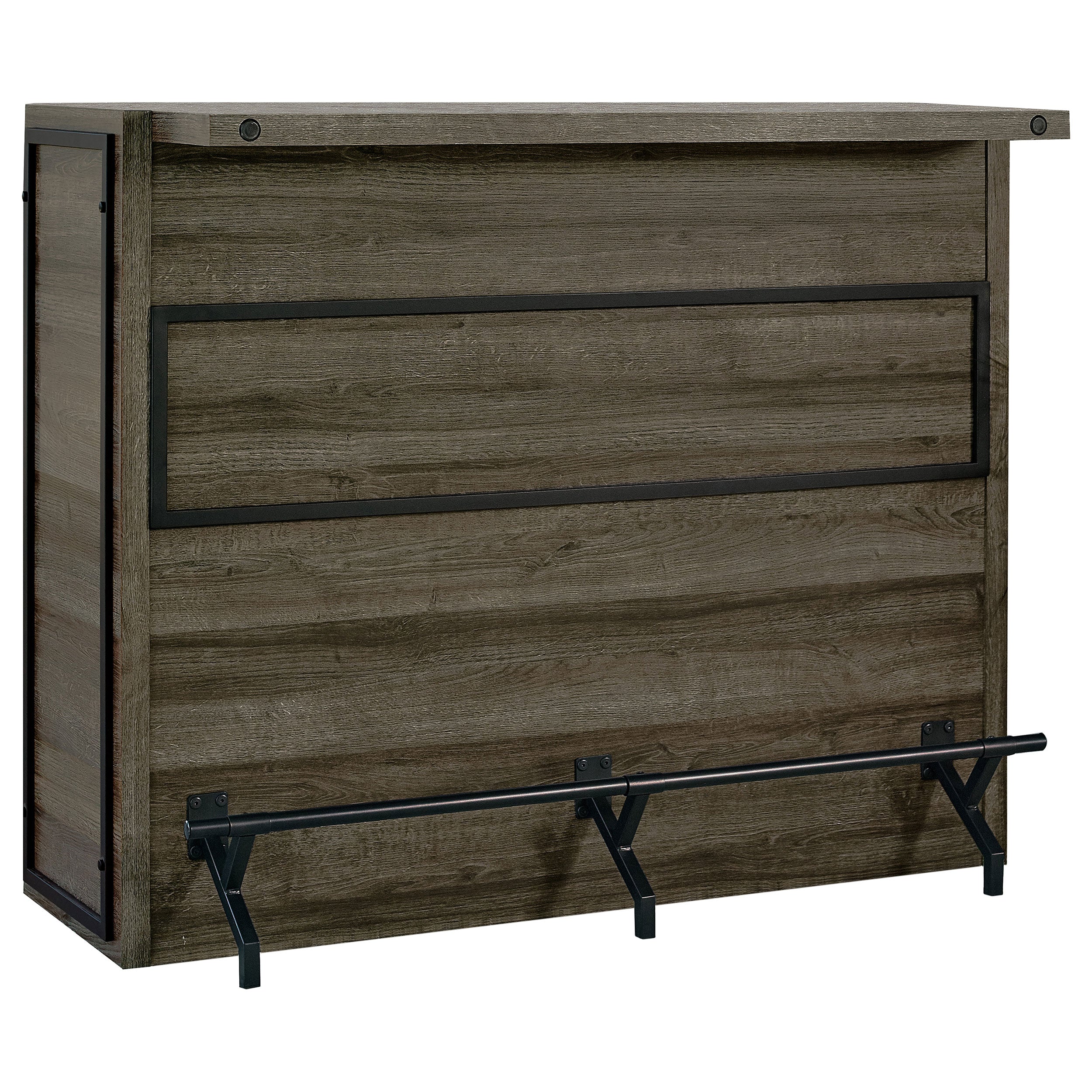 Dar Furniture - Coaster - Joe 5-shelf Composite Wood Home Bar Wine Cabinet Aged Oak - 182071