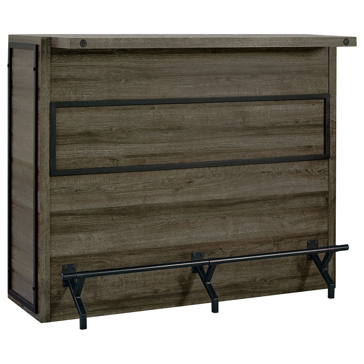 Dar Furniture - Coaster - Joe 5-shelf Composite Wood Home Bar Wine Cabinet Aged Oak - 182071