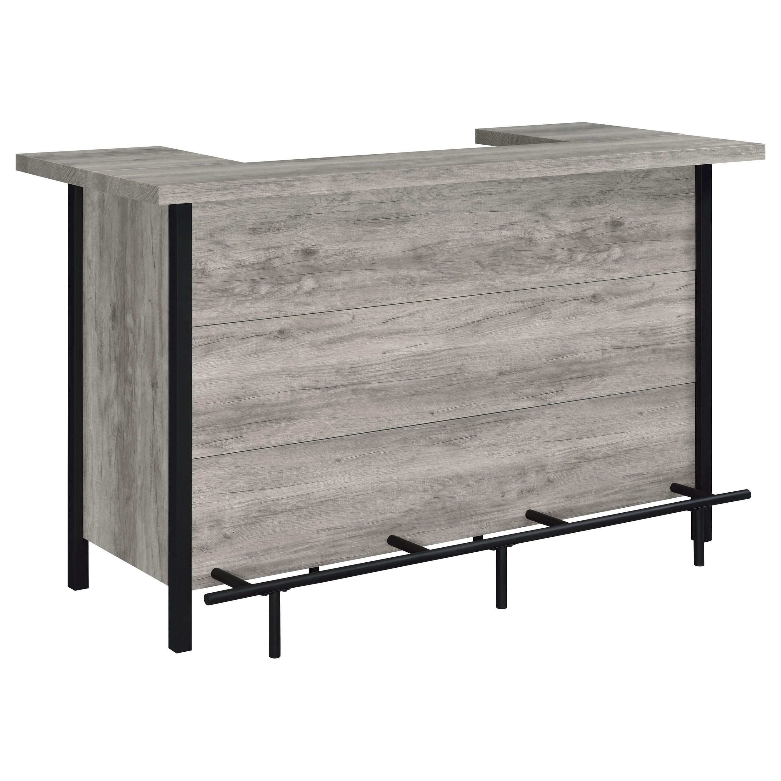 Dar Furniture - Coaster - Bellemore Freestanding Home Bar Wine Cabinet Grey Driftwood - 182105