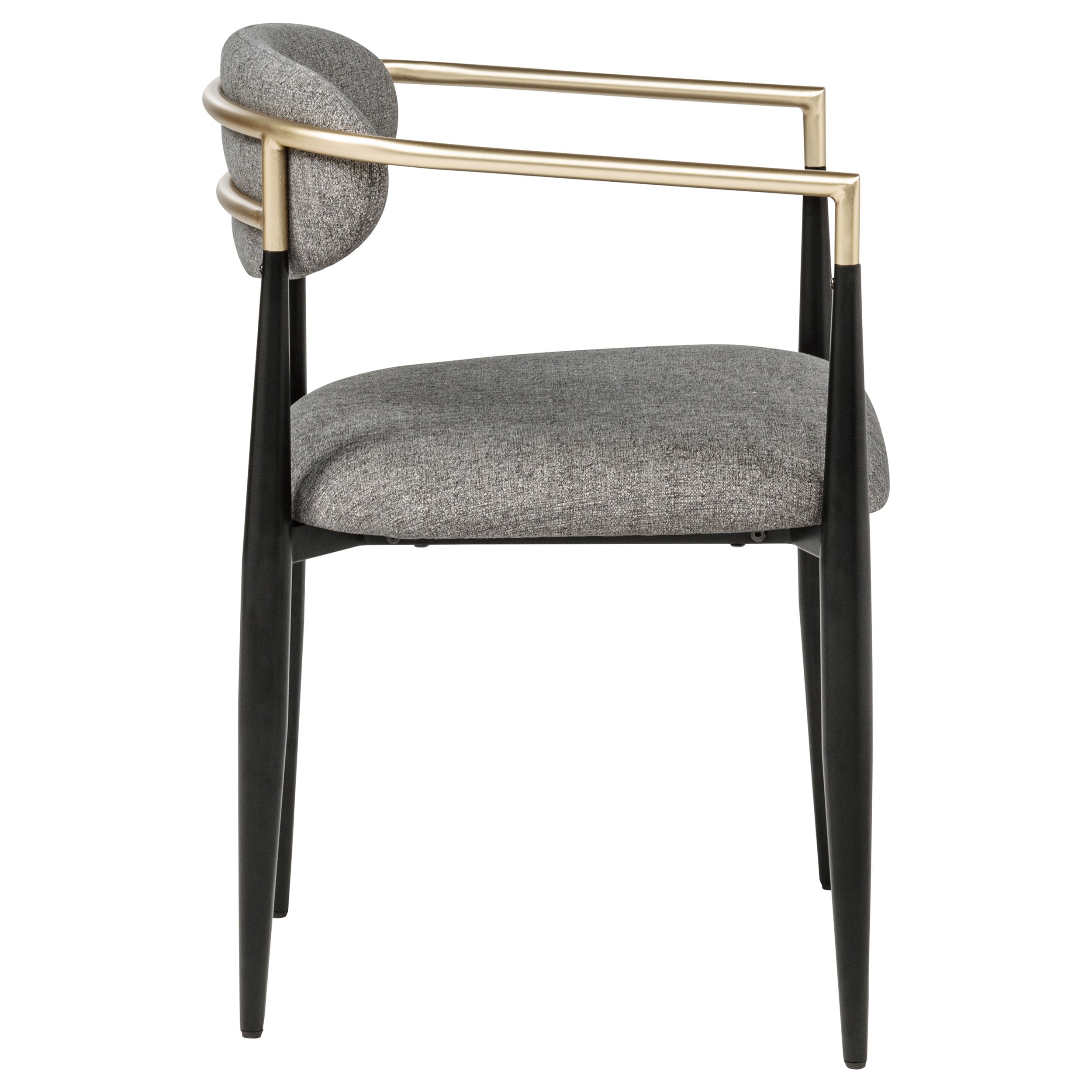Bradbury Fabric Upholstered Dining Arm Chair Grey (Set of 2)