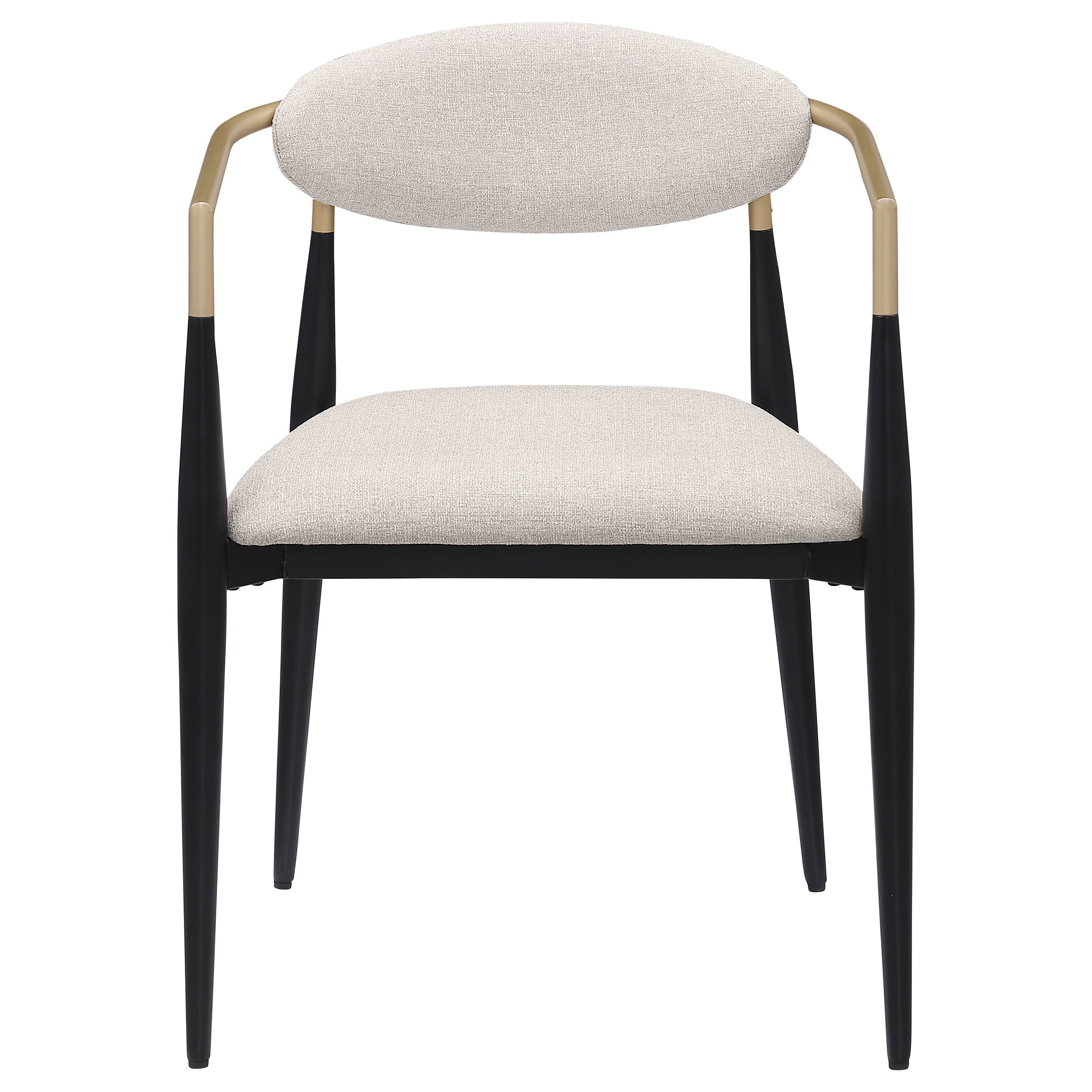 Bradbury Fabric Upholstered Dining Arm Chair Beige (Set of 2)