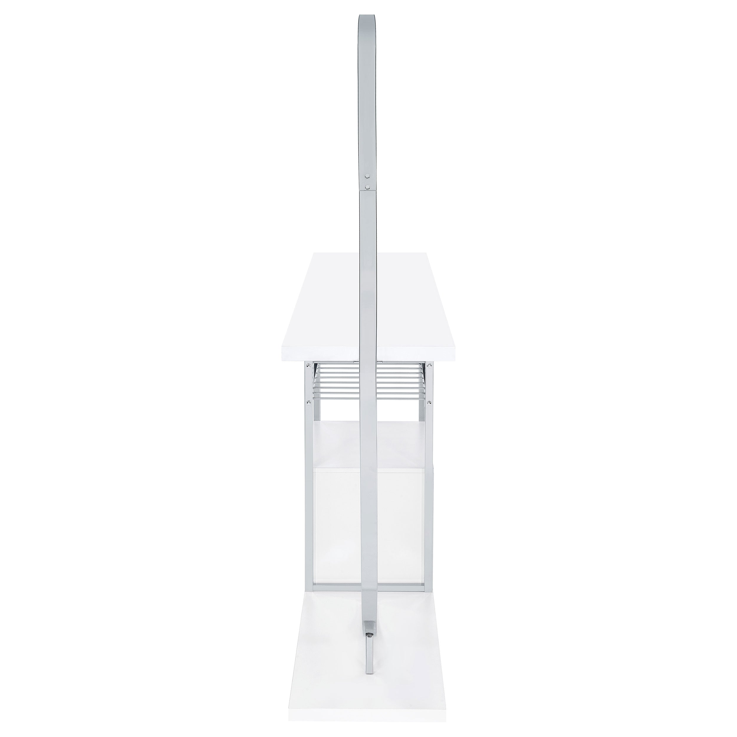 Risley 2-door Circular LED Wine Cabinet White High Gloss