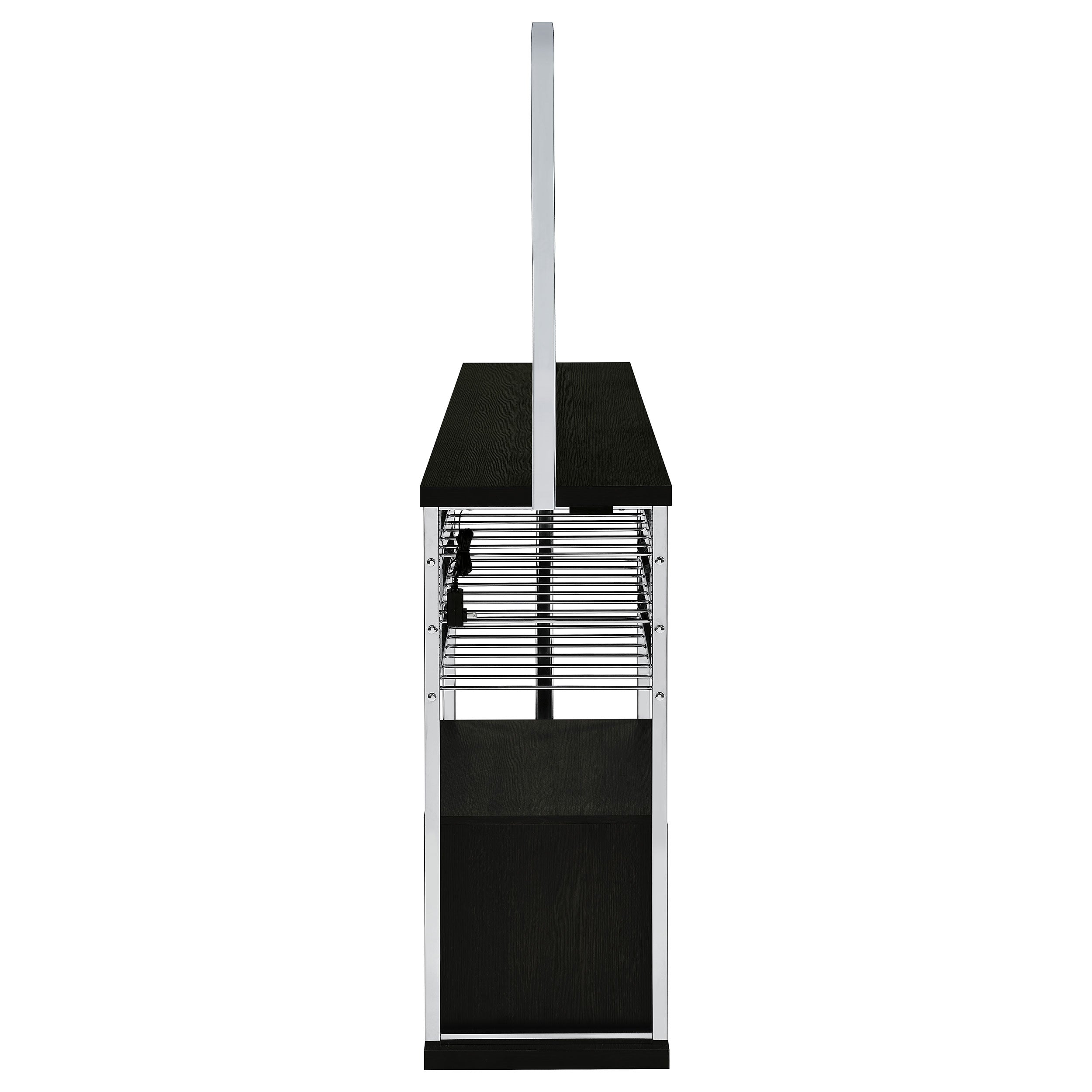 Risley 2-door Circular LED Wine Cabinet Dark Charcoal