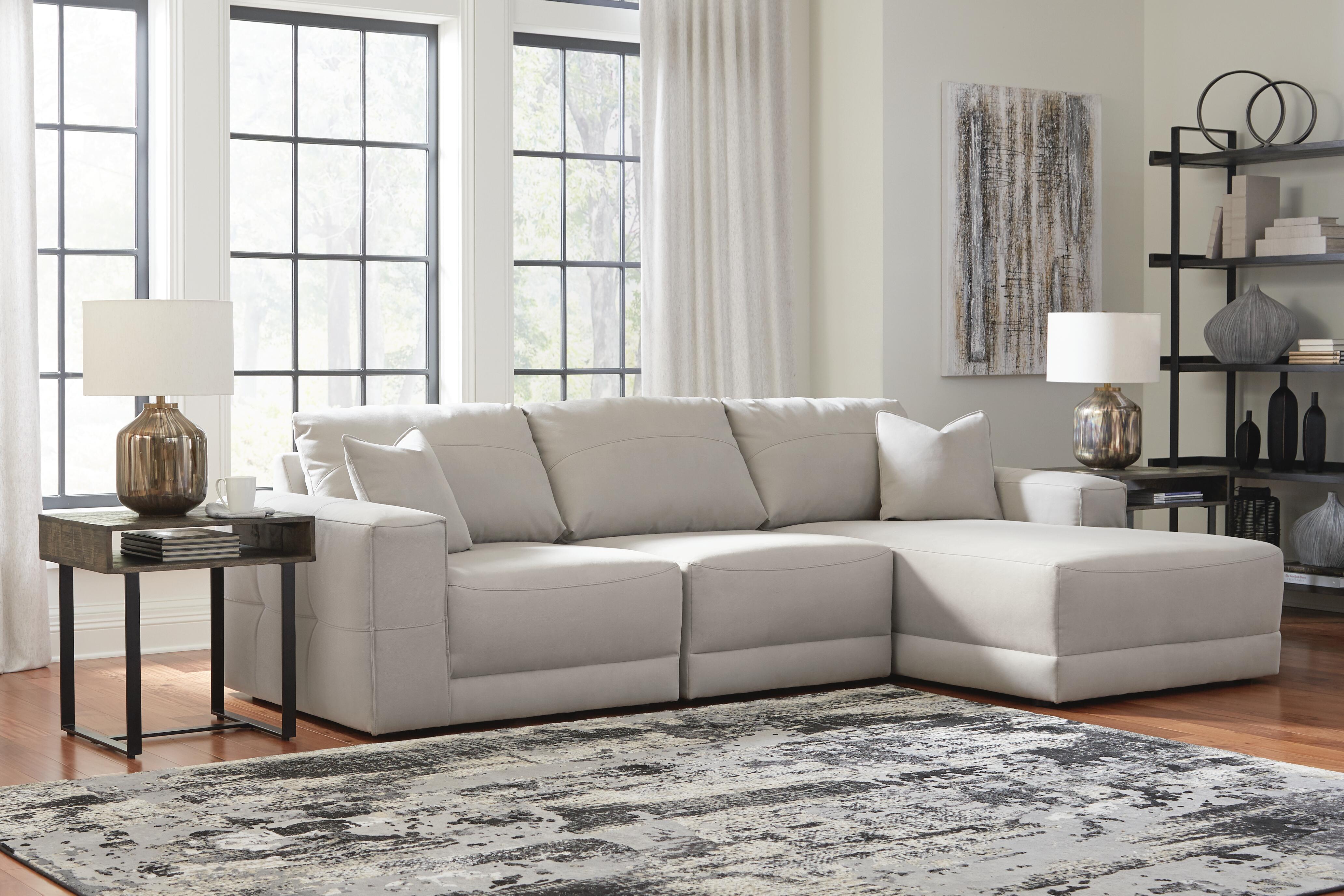 Dar Furniture - Ashley Furniture - Next-Gen Gaucho 3-Piece Sectional Sofa with Chaise - RAF 3-Piece Sectional Sofa with Chaise / Gray - 18304S2