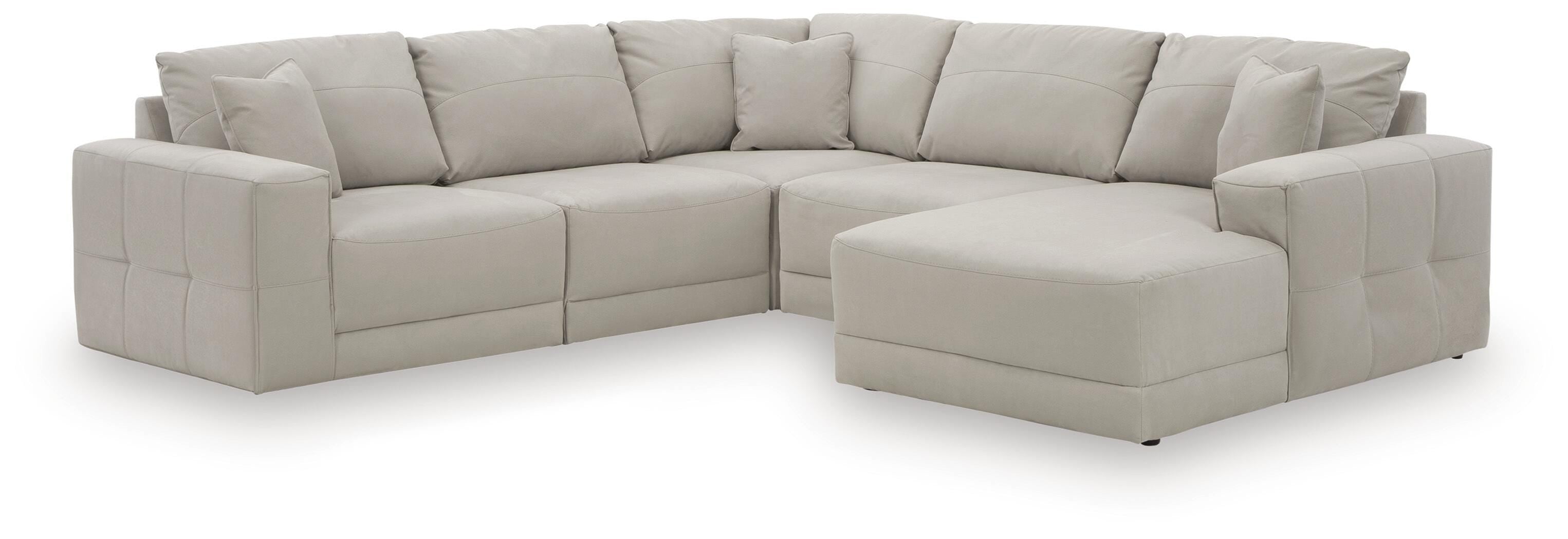 Dar Furniture - Ashley Furniture - Next-Gen Gaucho 5-Piece Sectional with Chaise - RAF 5-Piece Sectional with Chaise / Gray - 18304S7