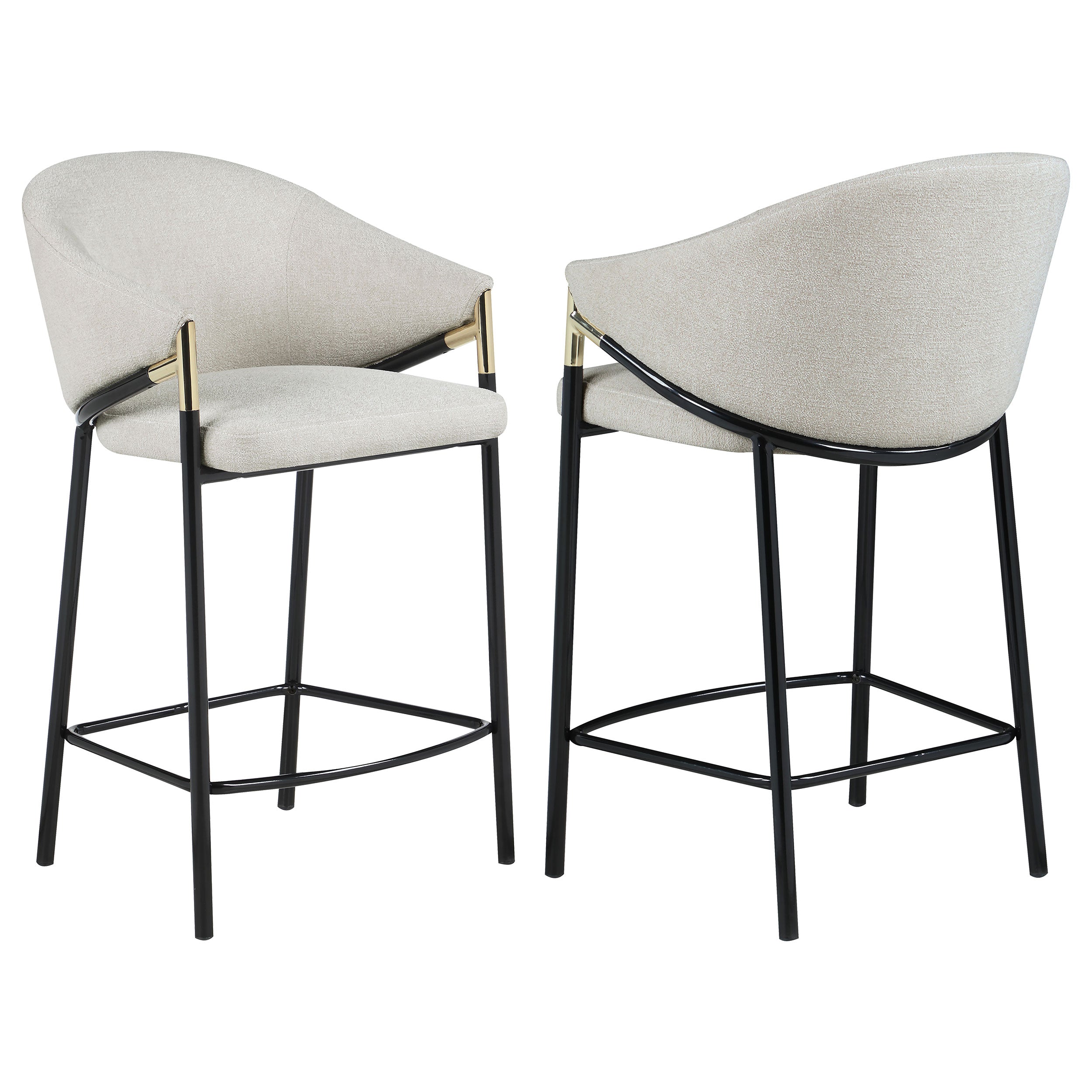 Dar Furniture - Coaster - Chadwick Fabric Upholstered Counter Chair Beige (Set of 2) - 183436