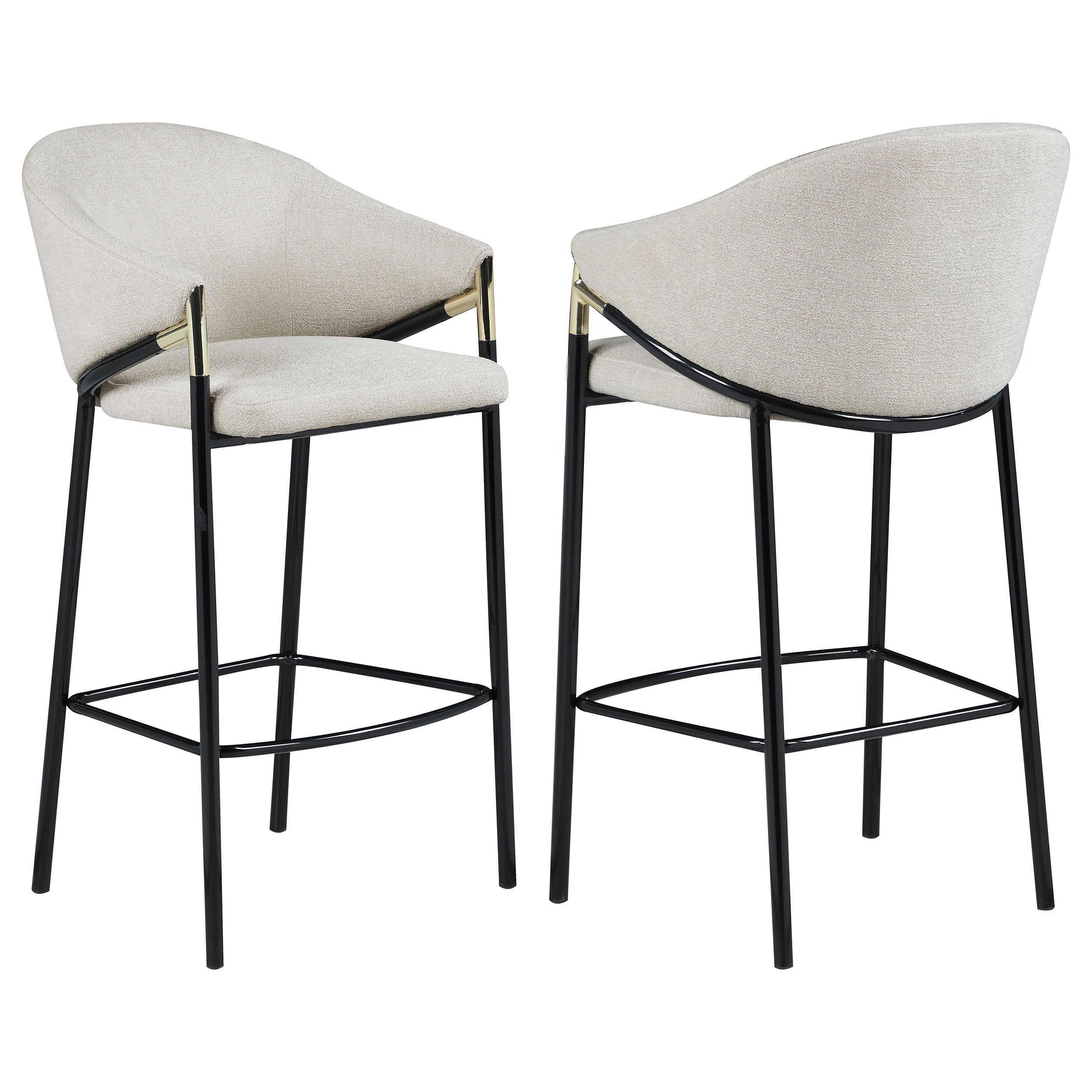 Dar Furniture - Coaster - Chadwick Fabric Upholstered Bar Chair Beige (Set of 2) - 183437