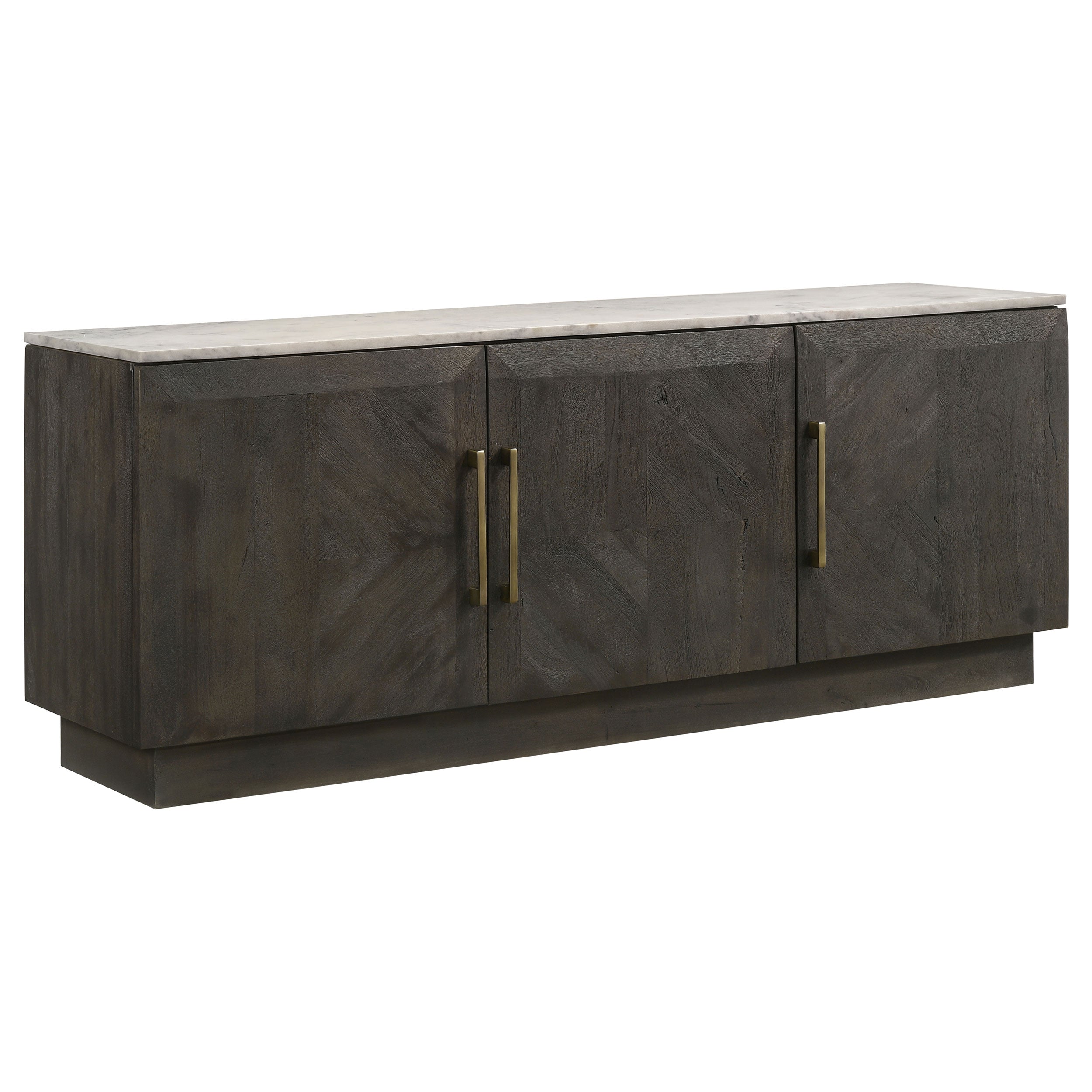 Dar Furniture - Coaster - Dennis 3-door Marble Top Sideboard Buffet Tobacco Grey - 190655