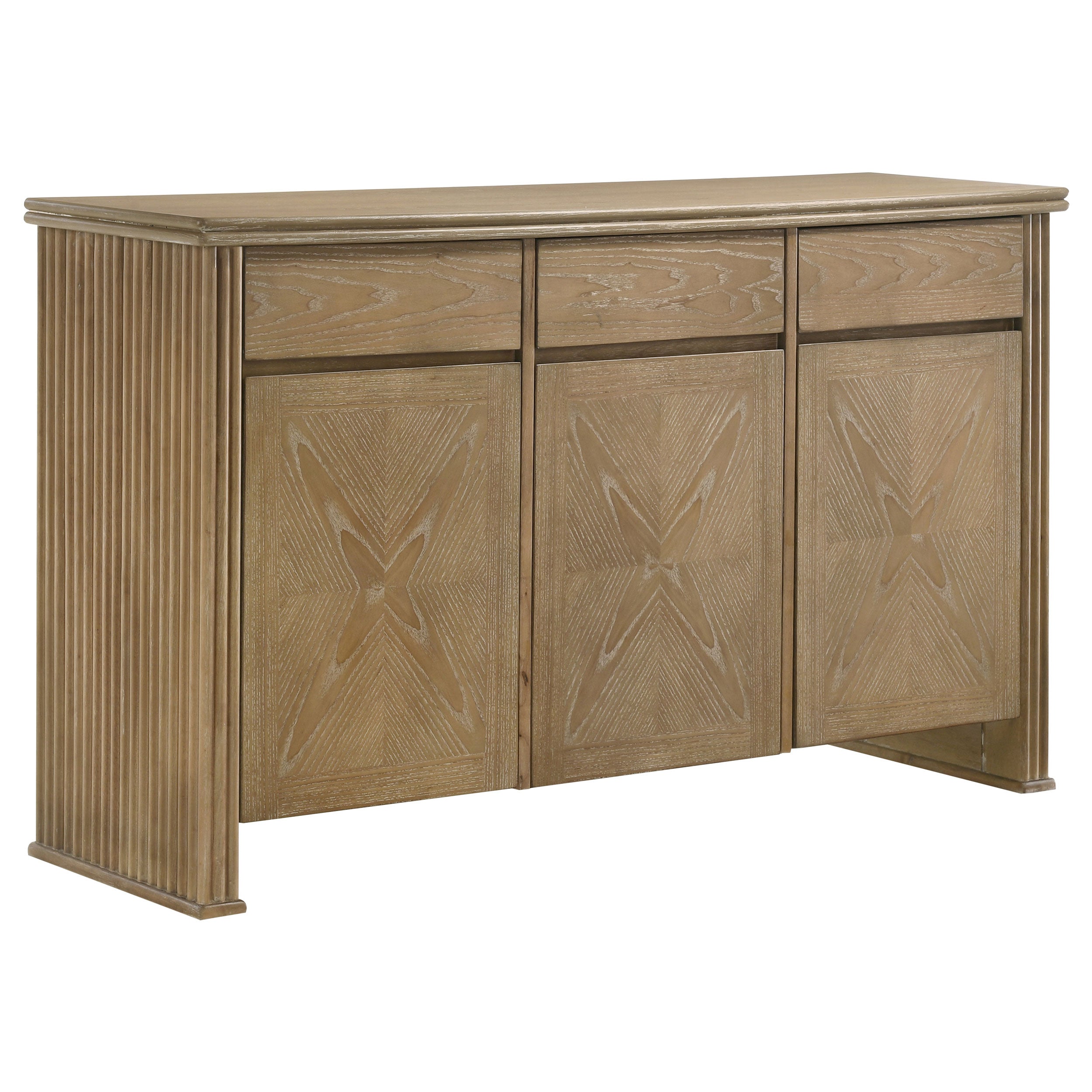 Dar Furniture - Coaster - Adina 3-door 59-inch Sideboard Server Distressed Light Brown - 193615