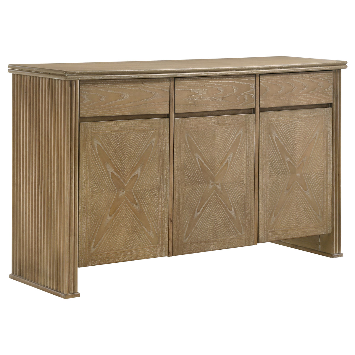 Dar Furniture - Coaster - Adina 3-door 59-inch Sideboard Server Distressed Light Brown - 193615