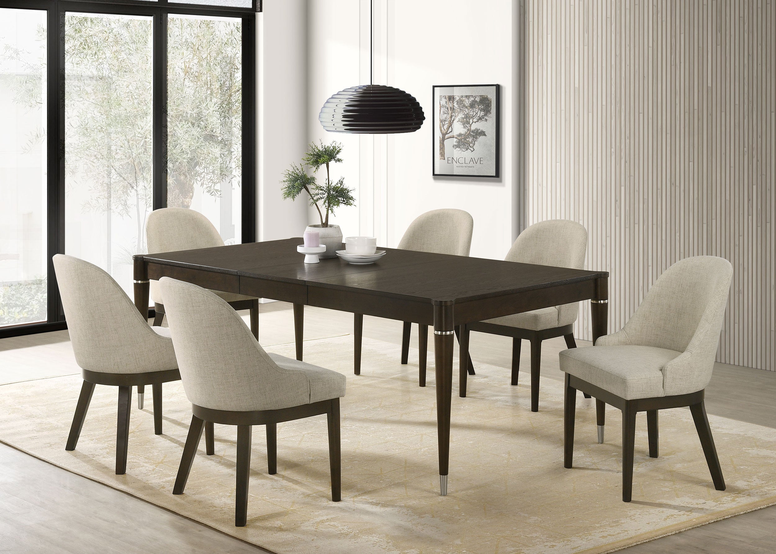 Dar Furniture - Coaster - Reseda 7-piece Rectangular Dining Set Ash Brown - 193671-S7