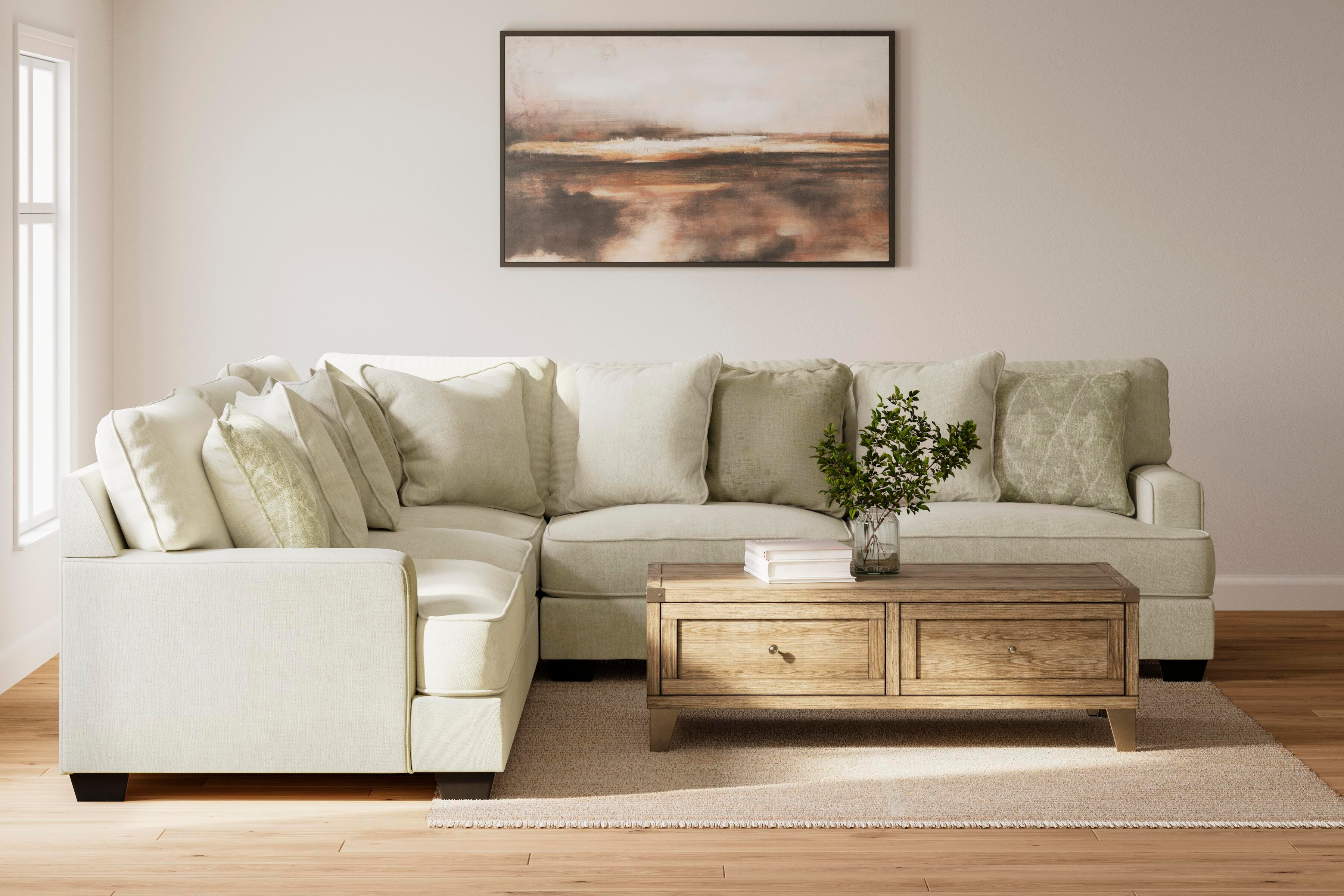 Dar Furniture - Ashley Furniture - Rawcliffe 3-Piece Sectional - LAF 3-Piece Sectional / Parchment - 19604S1