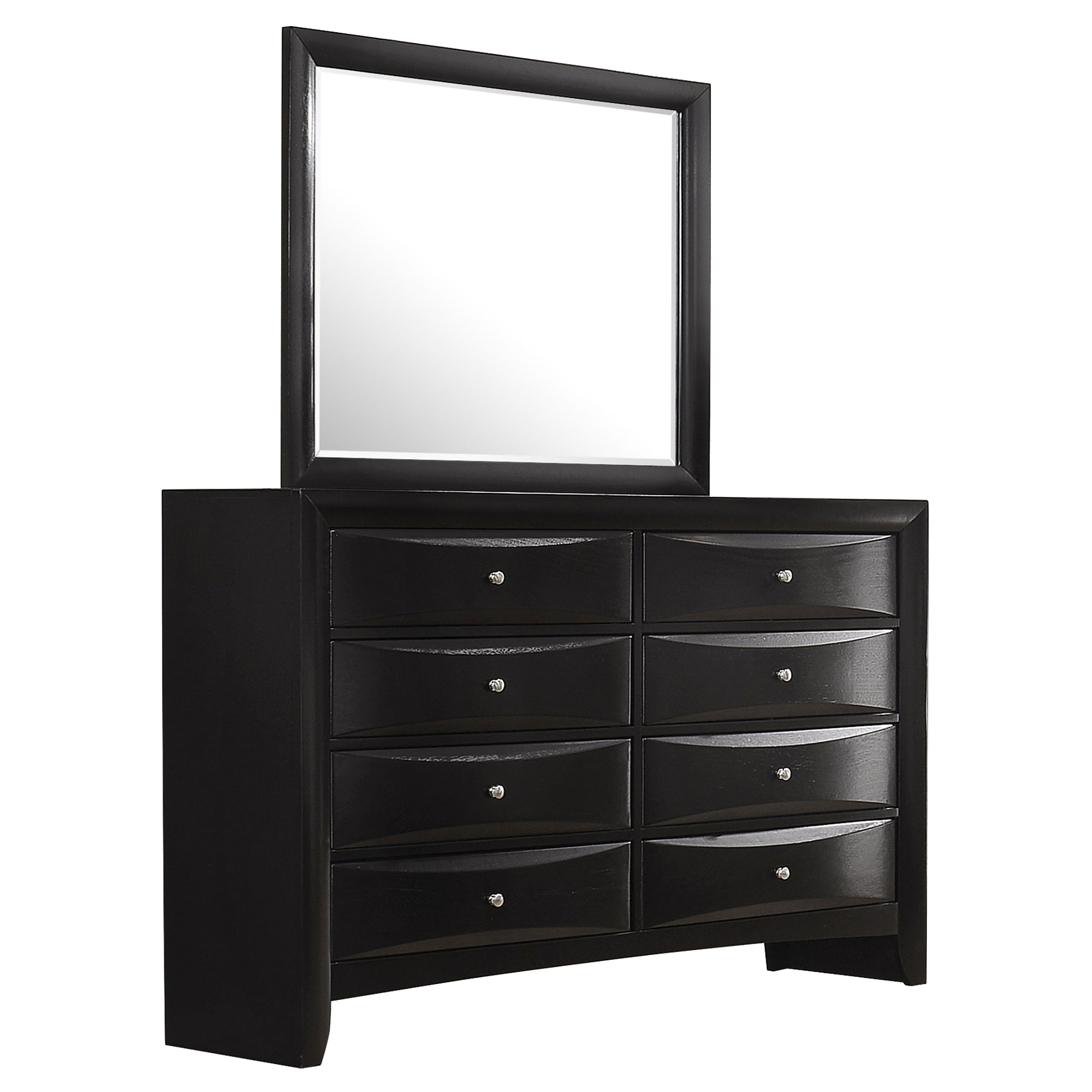 Dar Furniture - Coaster - Briana 8-drawer Dresser with Mirror Black - 200703M
