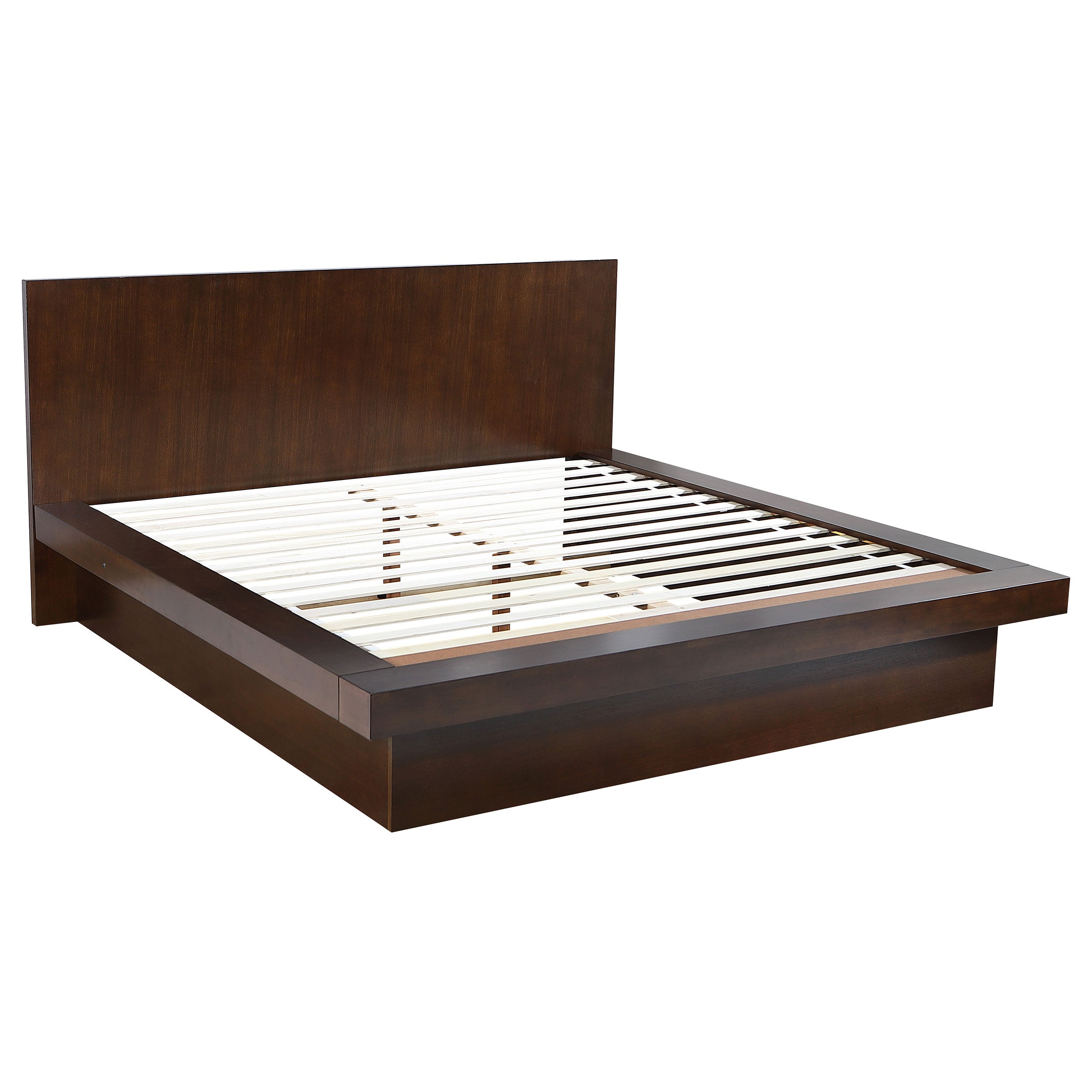 Dar Furniture - Coaster - Jessica Wood Eastern King LED Panel Bed Cappuccino - 200711KE