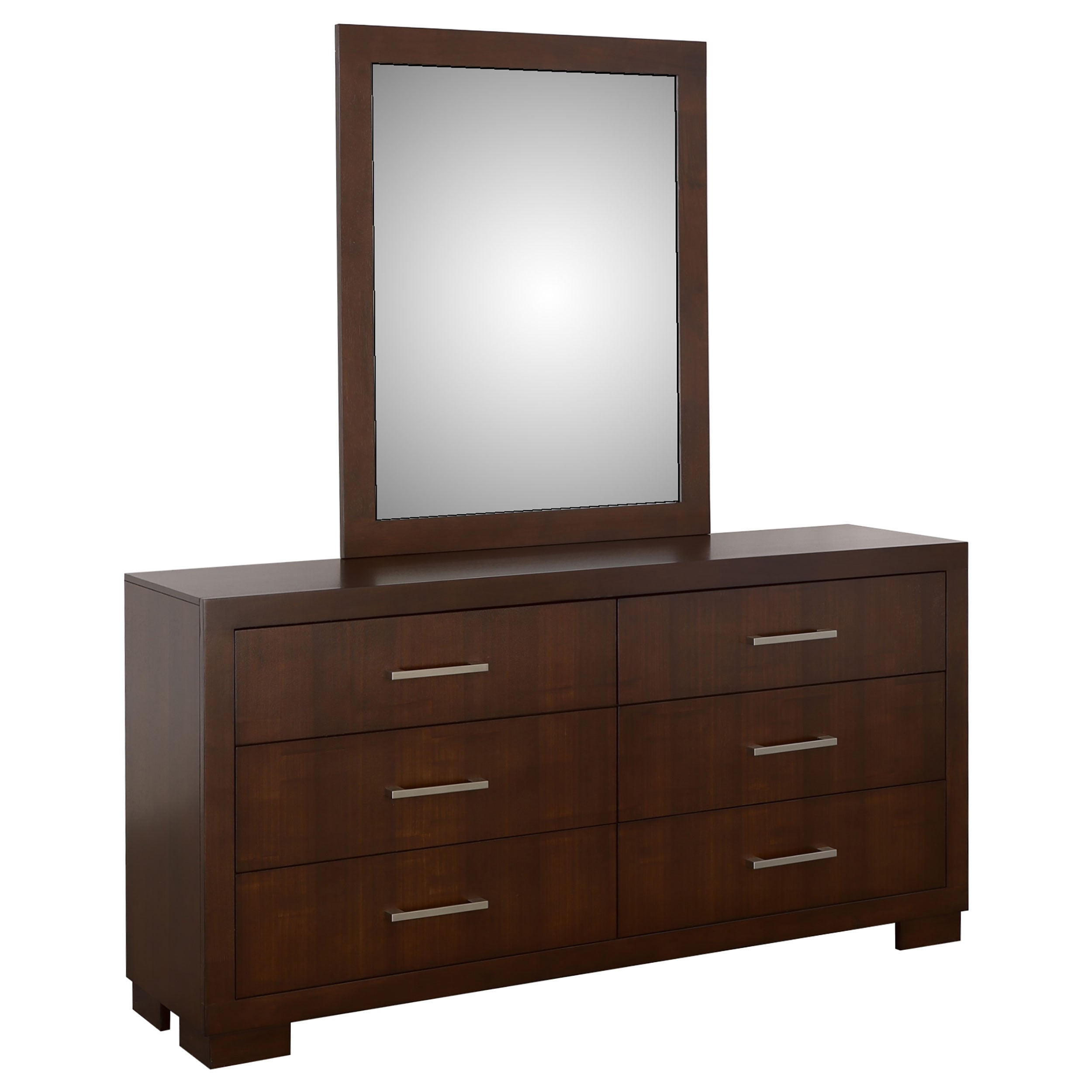 Dar Furniture - Coaster - Jessica 6-drawer Dresser with Mirror Cappuccino - 200713M