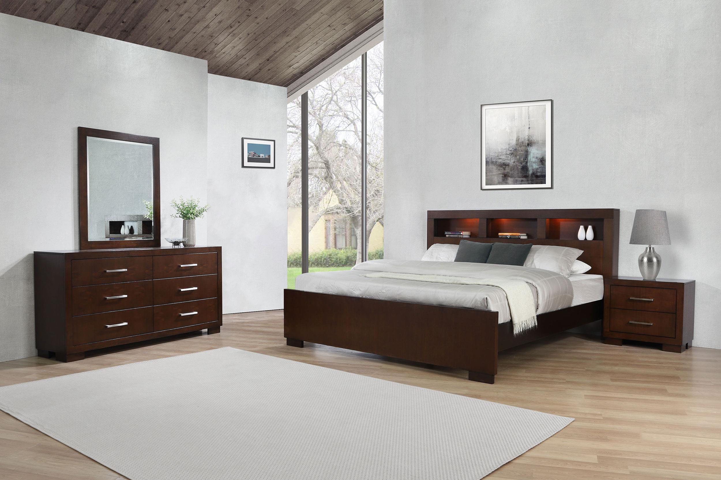 Dar Furniture - Coaster - Jessica 4-piece Eastern King Bedroom Set Cappuccino - 200719KE-S4