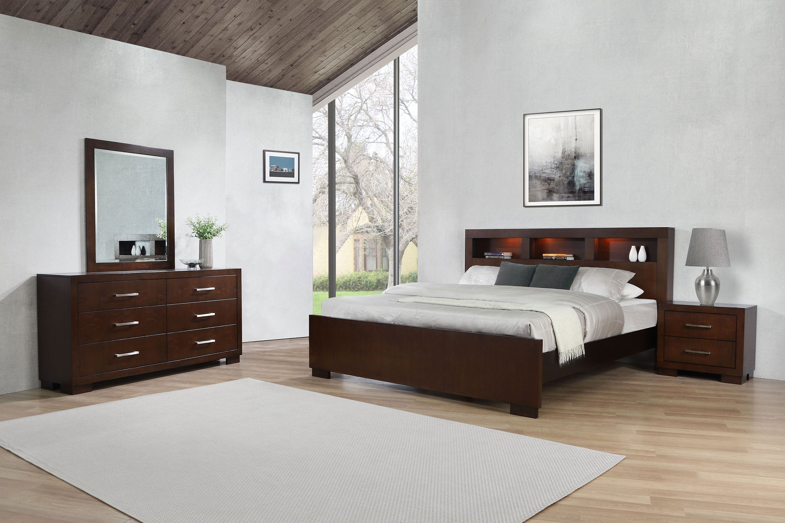 Dar Furniture - Coaster - Jessica 4-piece Queen Bedroom Set Cappuccino - 200719Q-S4