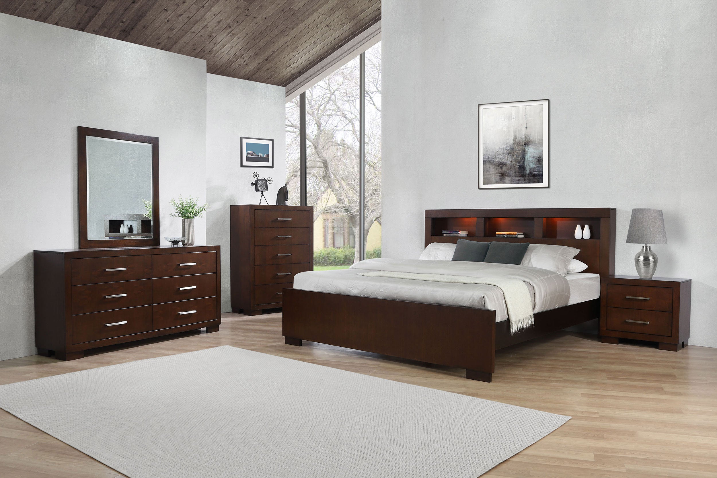 Dar Furniture - Coaster - Jessica 5-piece Queen Bedroom Set Cappuccino - 200719Q-S5
