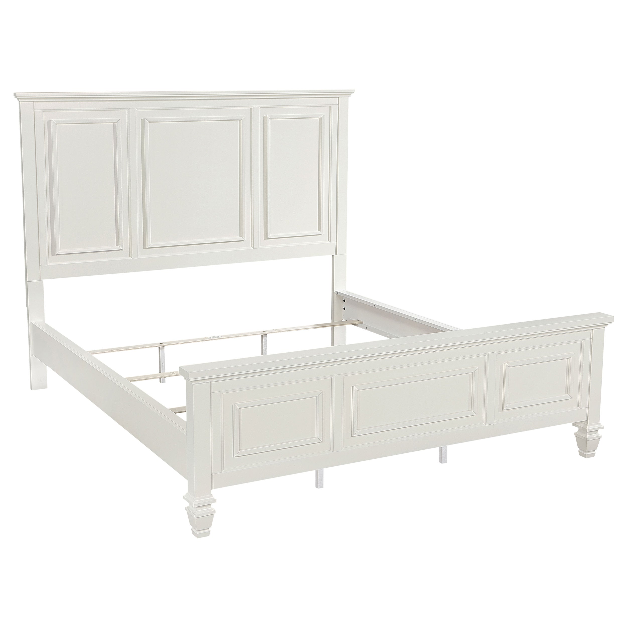 Dar Furniture - Coaster - Sandy Beach 63-inch California King Panel Bed Cream White - 201301KWN