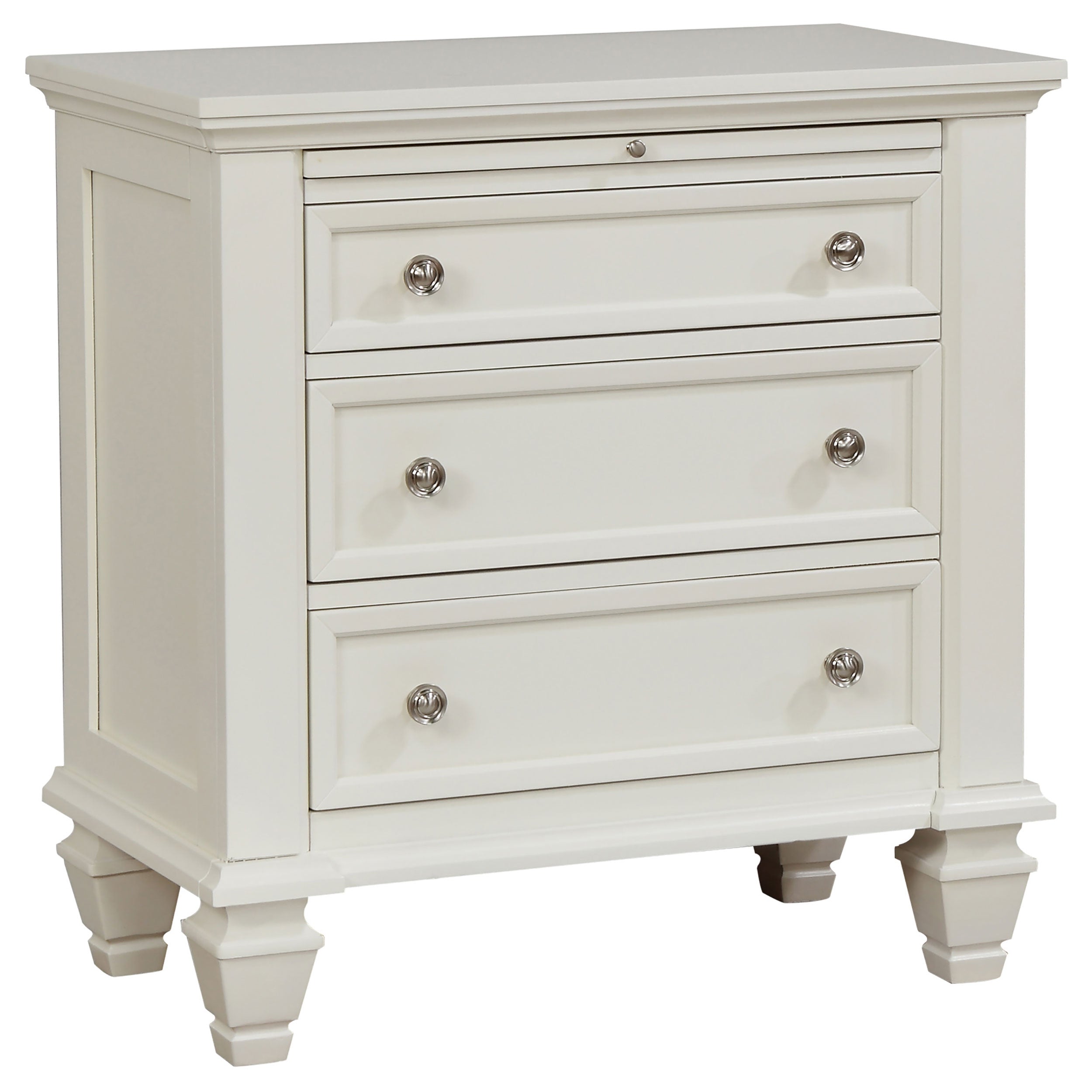 Dar Furniture - Coaster - Sandy Beach 3-drawer Nightstand Cream White - 201302