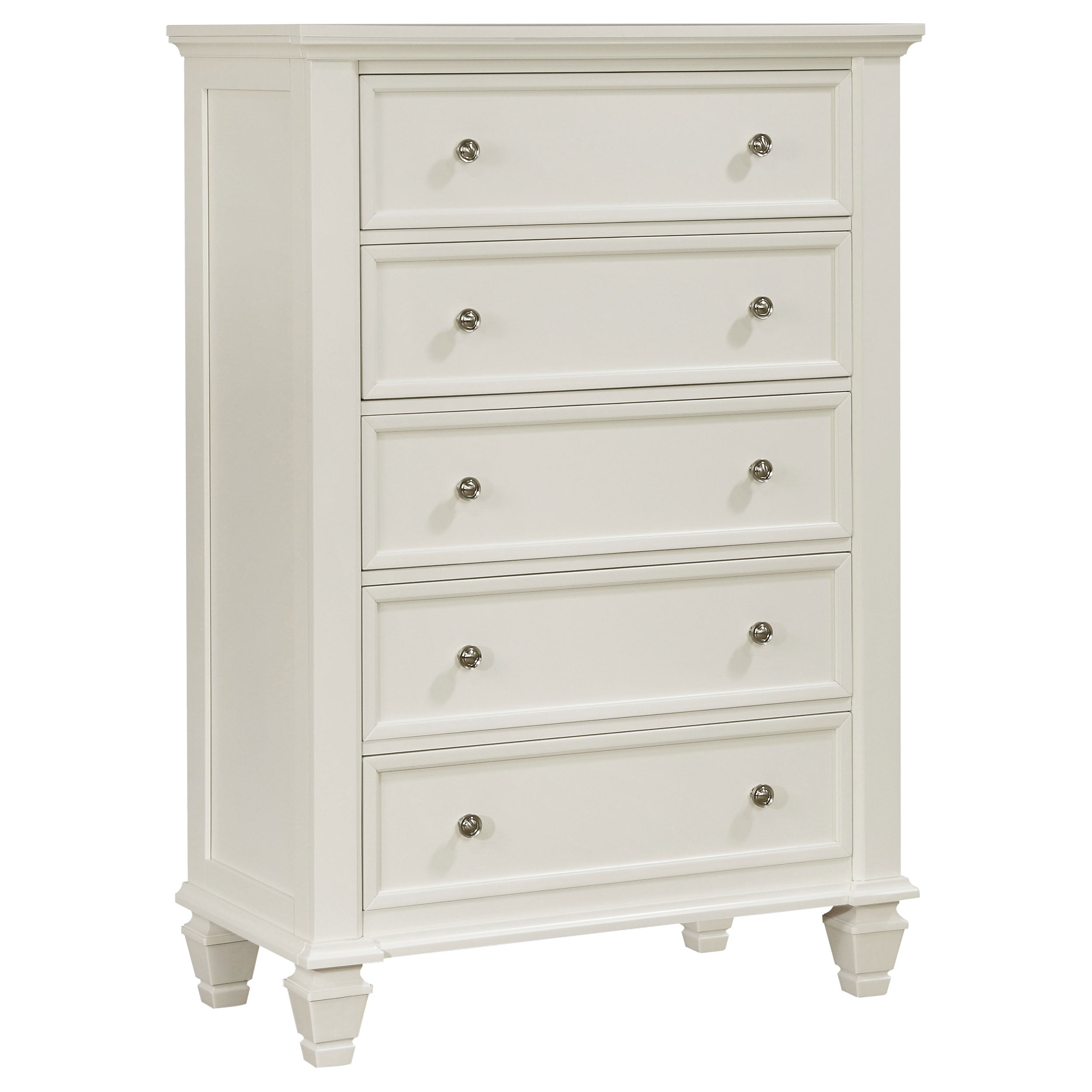 Dar Furniture - Coaster - Sandy Beach 5-drawer Bedroom Chest Cream White - 201305