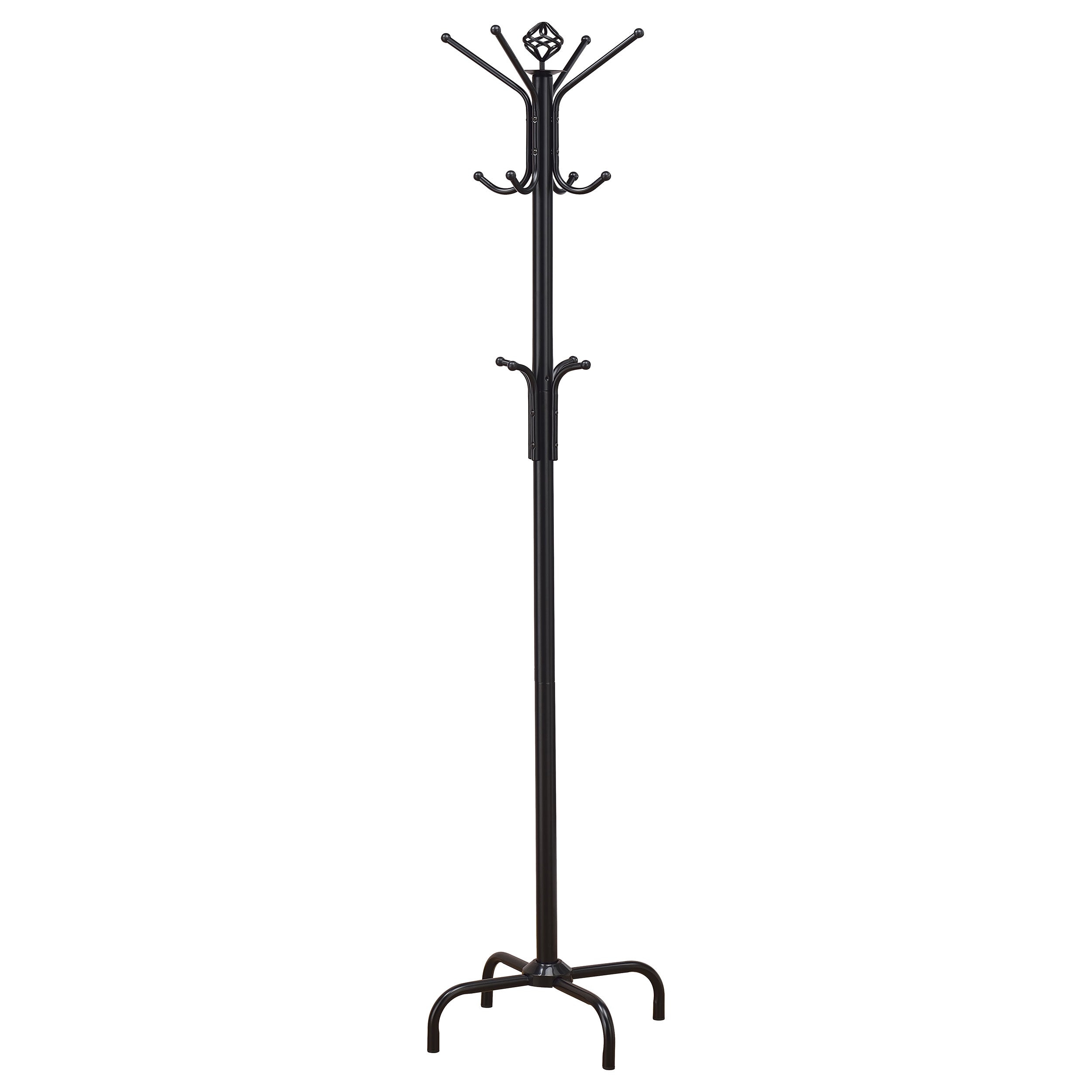 Dar Furniture - Coaster - Collier 12 Hook Freestanding Coat Rack Hat Hanger Black - 2019