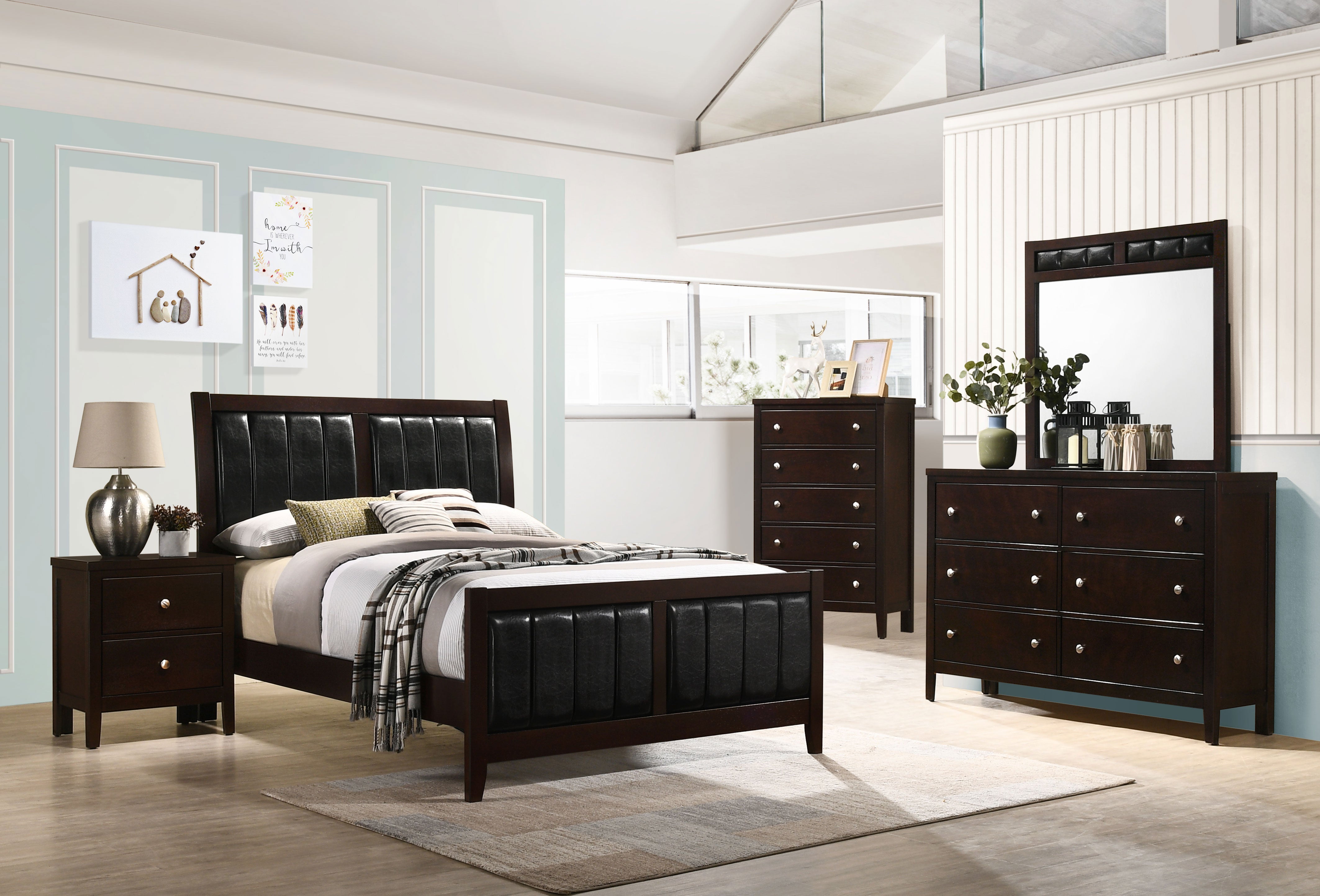 Dar Furniture - Coaster - Carlton 5-piece Full Bedroom Set Cappuccino - 202091F-S5