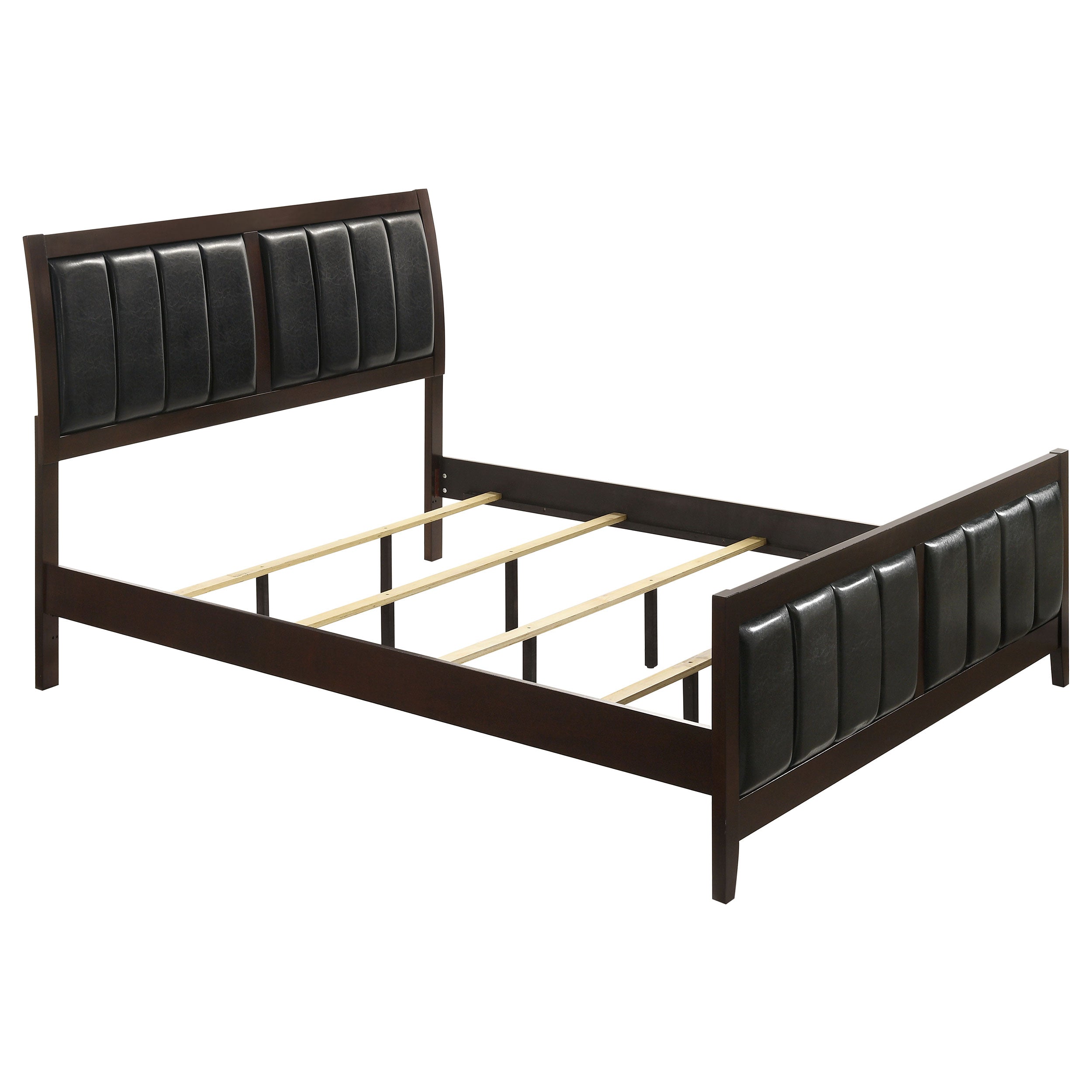 Dar Furniture - Coaster - Carlton Wood Eastern King Panel Bed Cappuccino - 202091KE