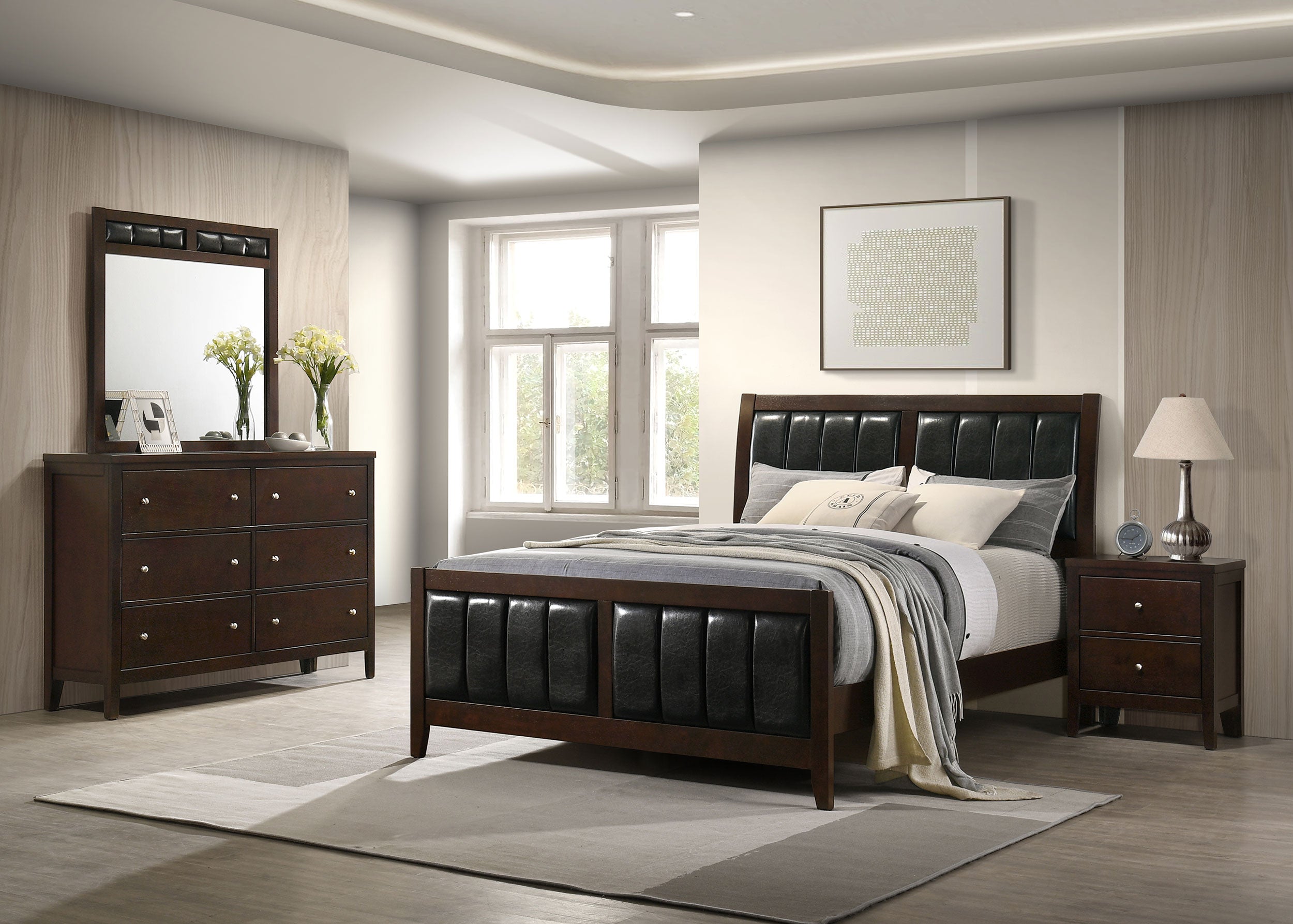 Dar Furniture - Coaster - Carlton 4-piece Queen Bedroom Set Cappuccino - 202091Q-S4