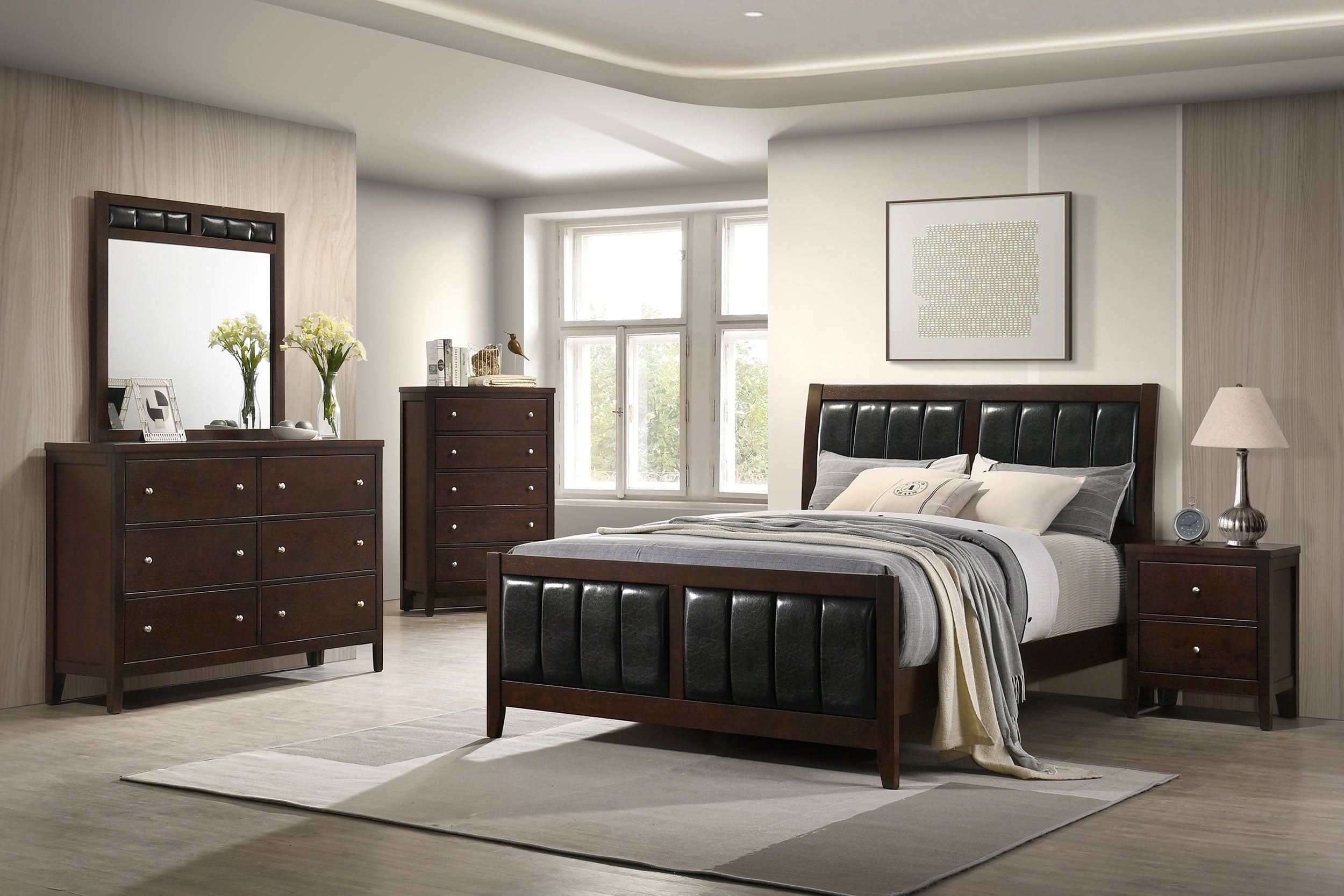Dar Furniture - Coaster - Carlton 5-piece Queen Bedroom Set Cappuccino - 202091Q-S5