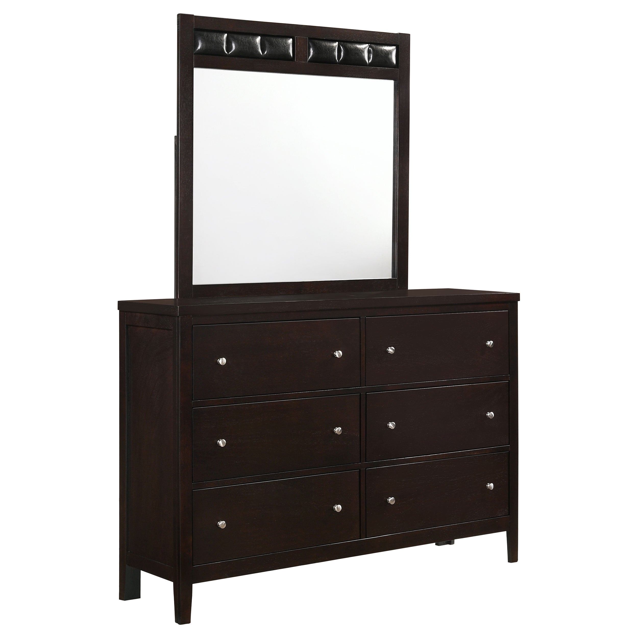 Dar Furniture - Coaster - Carlton 6-drawer Dresser with Mirror Cappuccino - 202093M