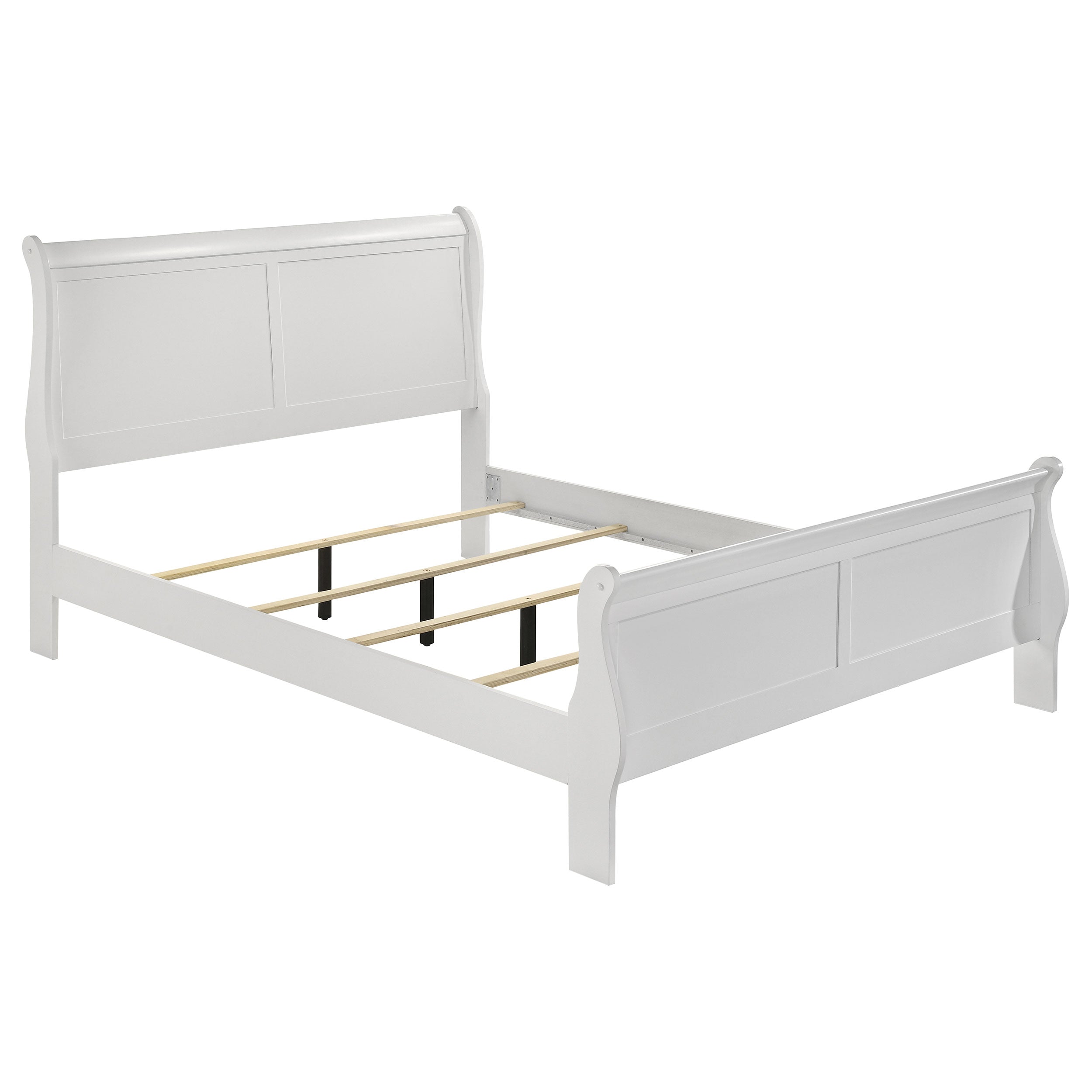 Dar Furniture - Coaster - Louis Philippe 47-inch Queen Sleigh Panel Bed White - 202441Q