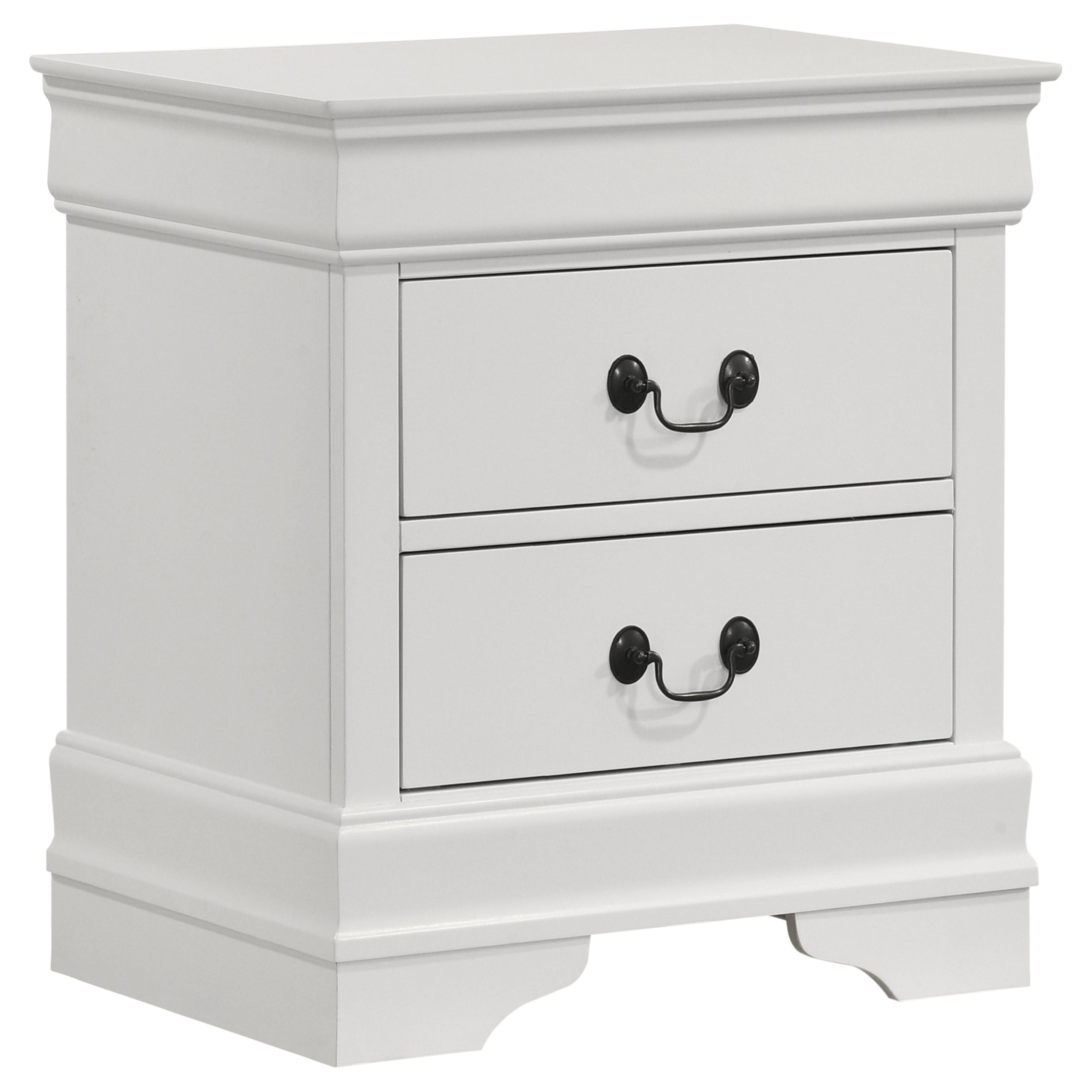 Dar Furniture - Coaster - Louis Philippe 2-drawer Nightstand Bedside Table White - 202442