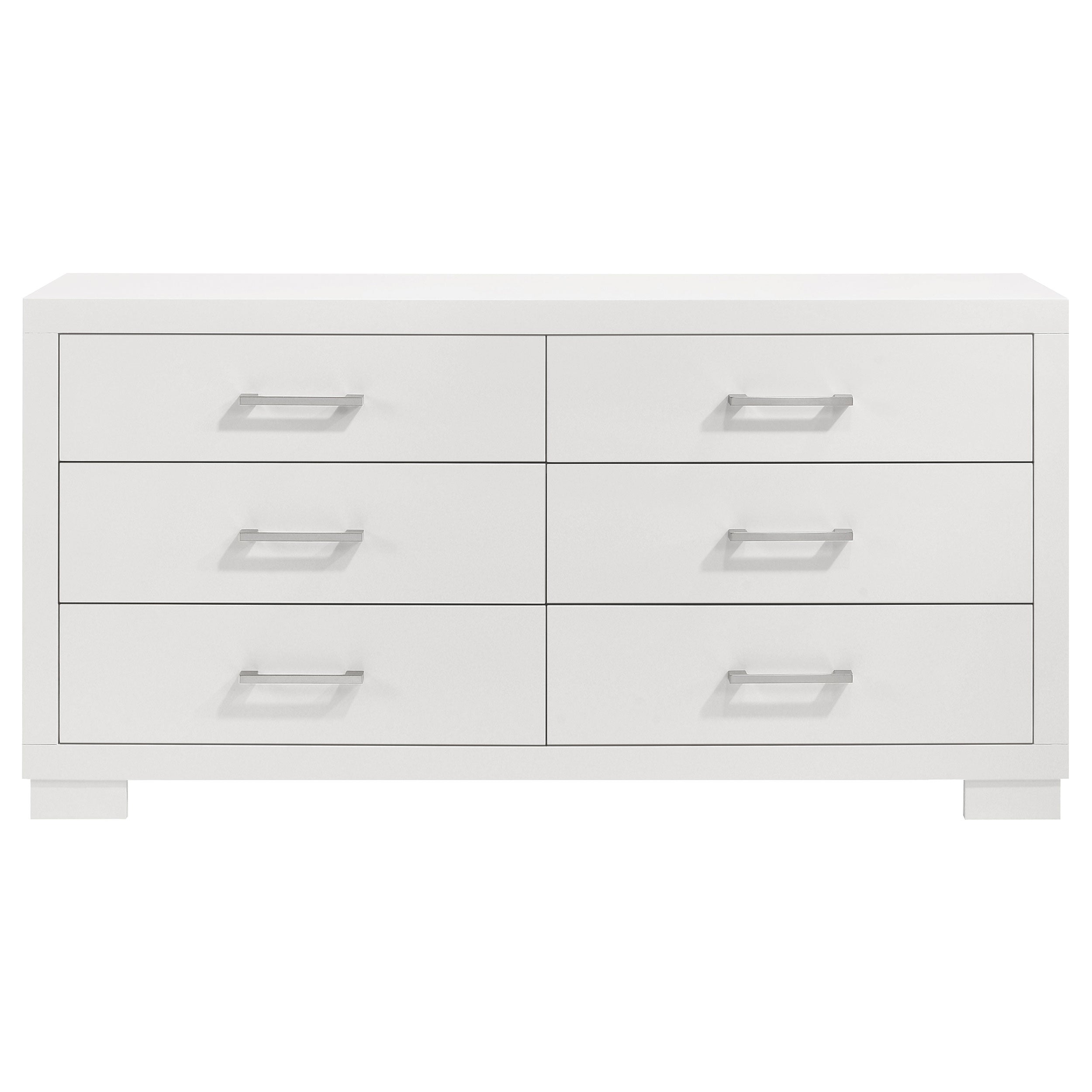 Jessica 4-piece Eastern King LED Bedroom Set Snow White