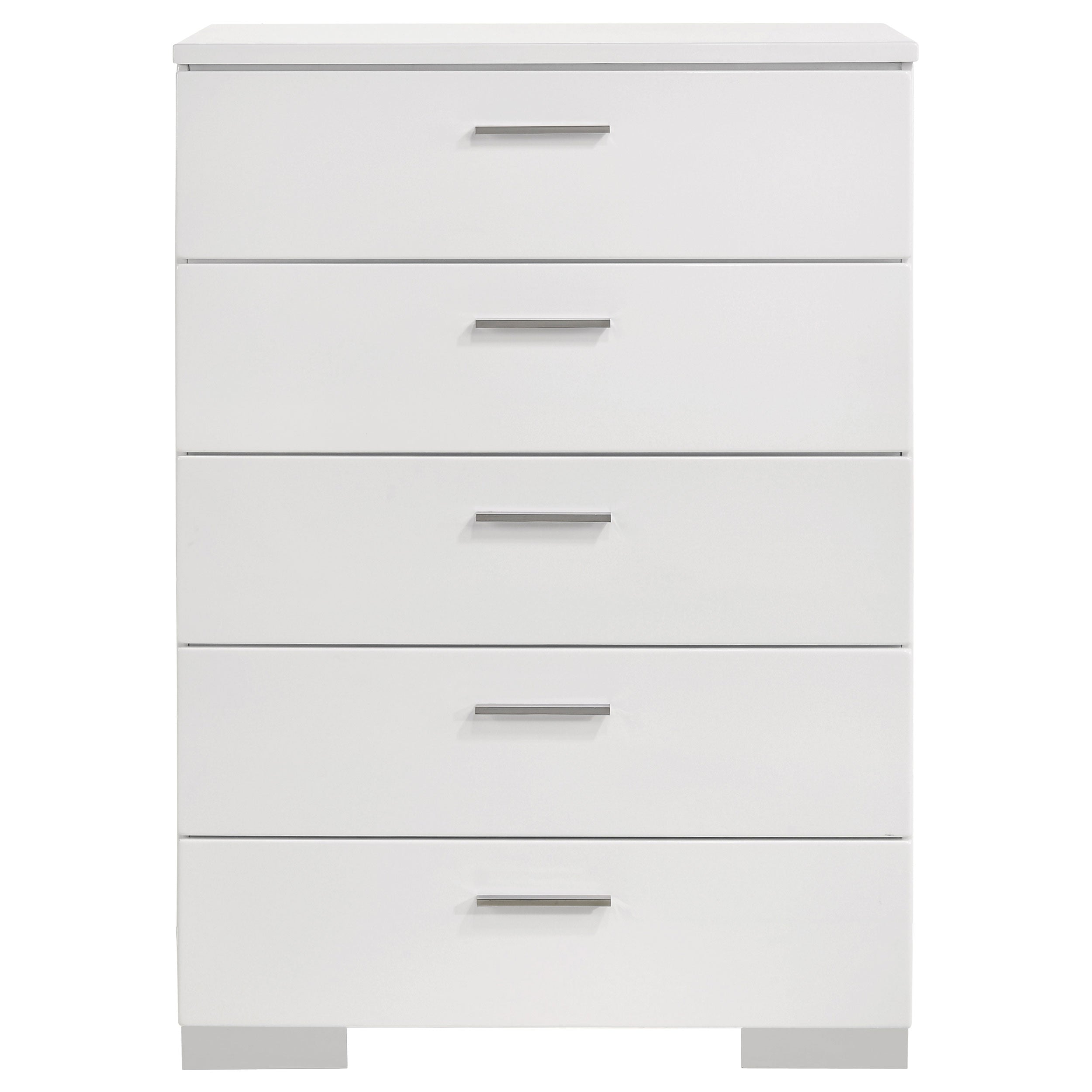 Felicity 6-piece Queen Bedroom Set White High Gloss