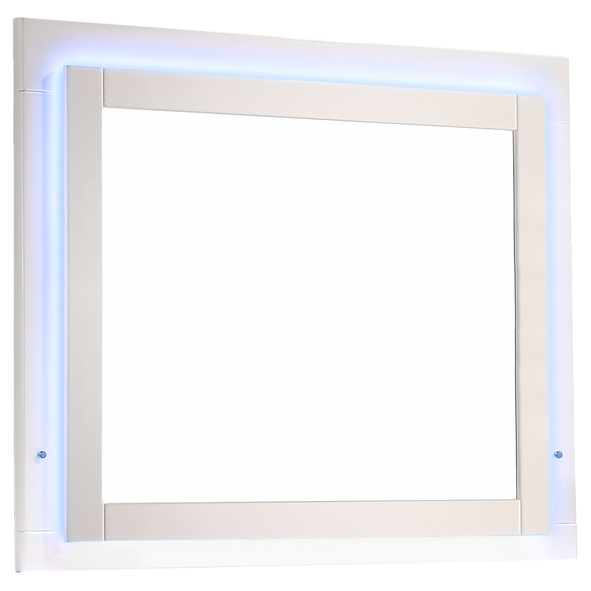 Dar Furniture - Coaster - Felicity Wood LED Dresser Mirror White High Gloss - 203504LED